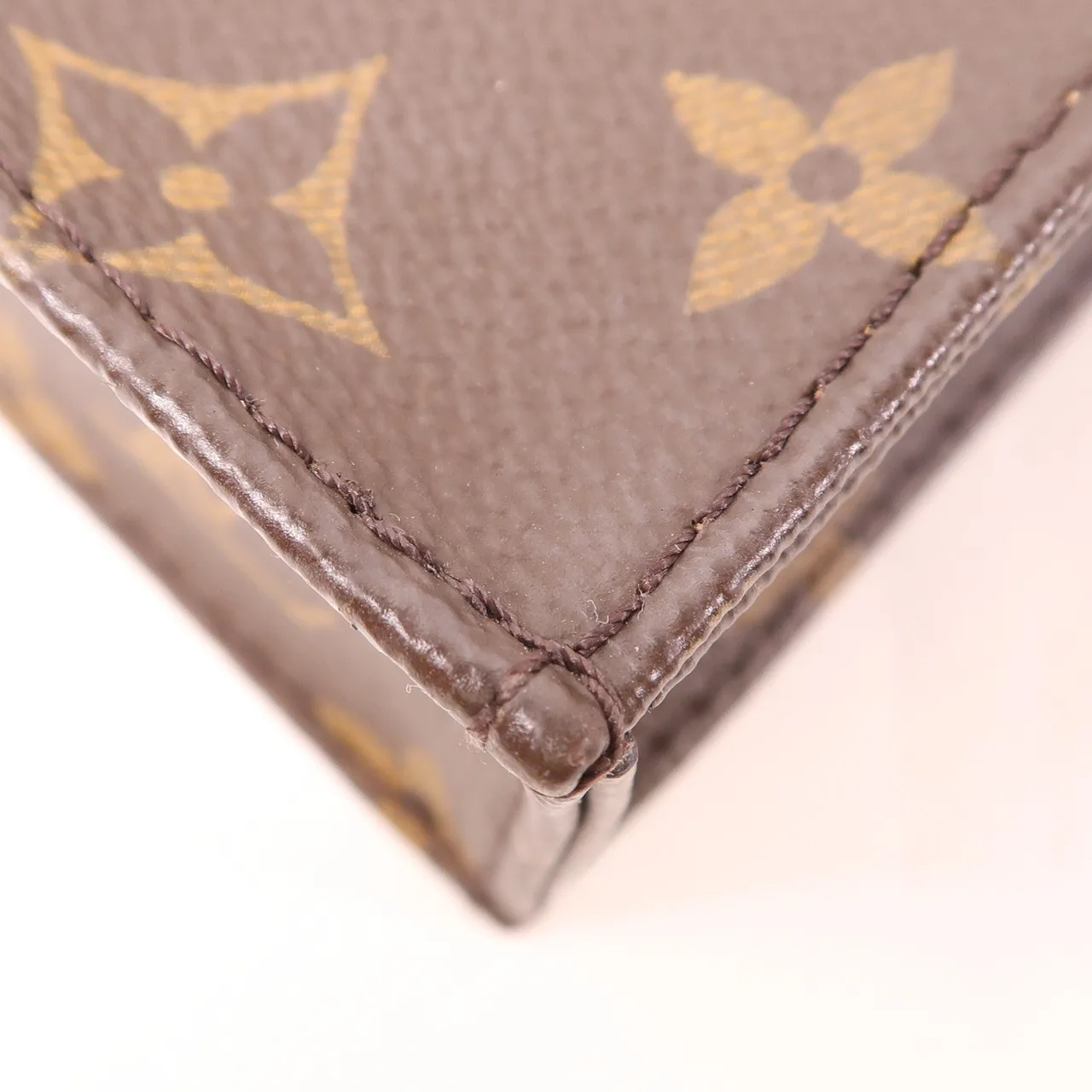 LOUIS VUITTON Petit Sac Plat M81295 兩用包 塗層帆布 棕色 / Brown 塗層帆布 中古品A - 縮圖 9