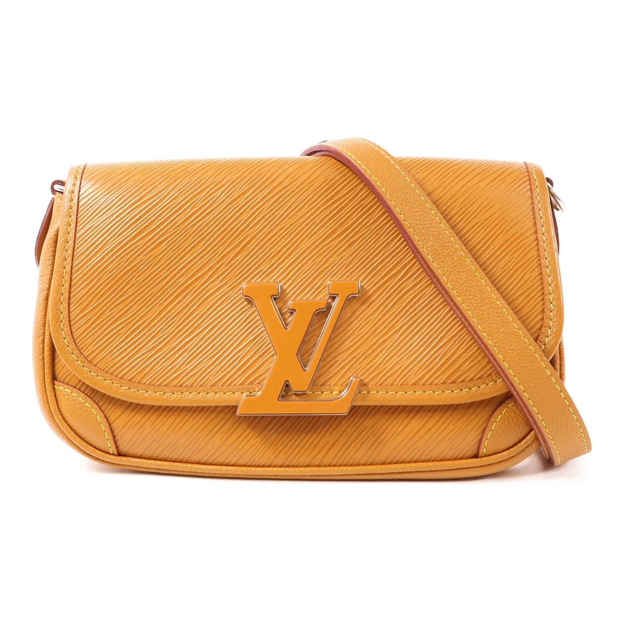 LOUIS VUITTON Buci M59459 Shoulder Bag Calfskin 棕色 / Gold Honey