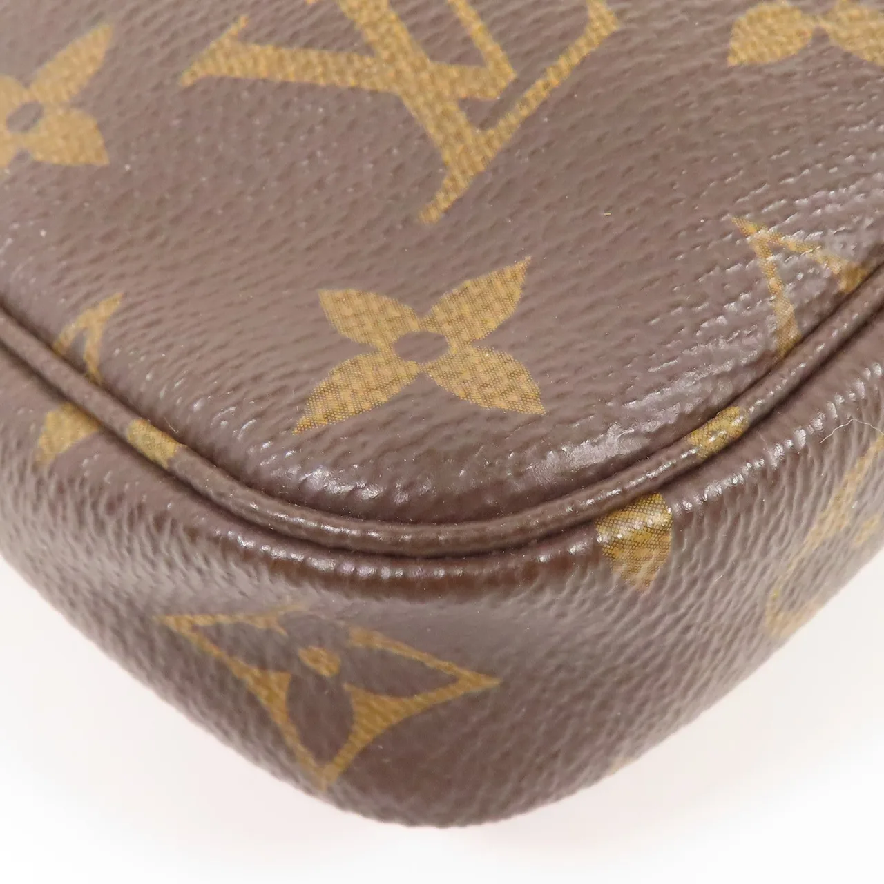 LOUIS VUITTON Pochette Accessoires M58009 化妝箱包 塗層帆布 棕色 / Brown 塗層帆布 中古品B - 縮圖 10