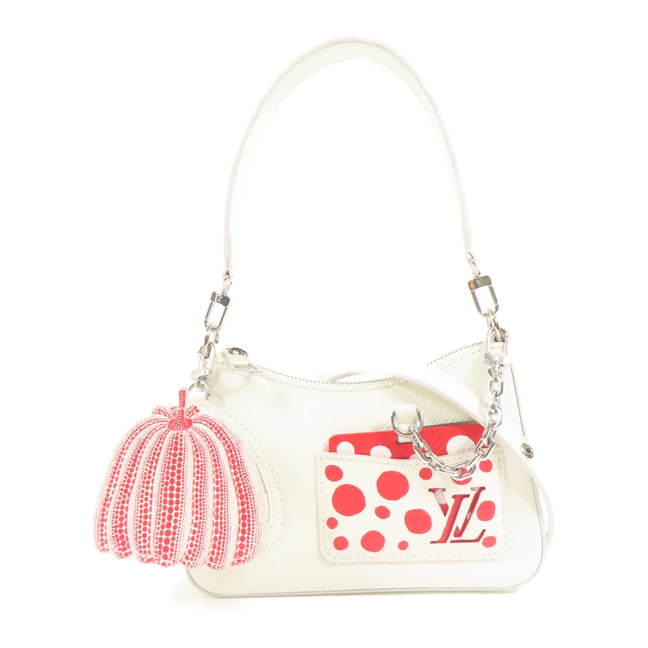 LOUIS VUITTON Marellini M21759 2-Way Bag Calfskin 白色 / 紅色 / White/Red