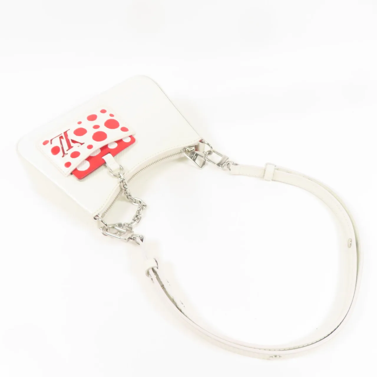 LOUIS VUITTON Marellini M21759 兩用包 牛皮 白色 / 紅色 / White/Red 牛皮 中古品A - 縮圖 12