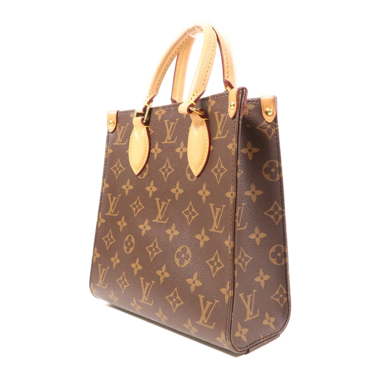 LOUIS VUITTON Sac Plat M45847 兩用包 塗層帆布 棕色 / Brown 塗層帆布 中古品A - 縮圖 3