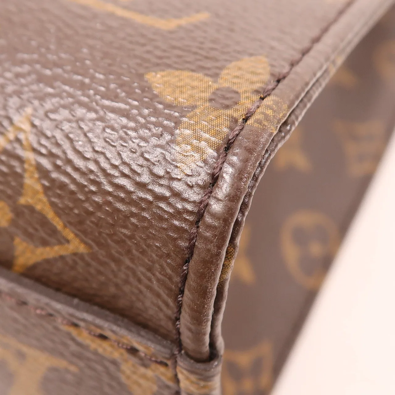 LOUIS VUITTON Sac Plat M45847 兩用包 塗層帆布 棕色 / Brown 塗層帆布 中古品A - 縮圖 10