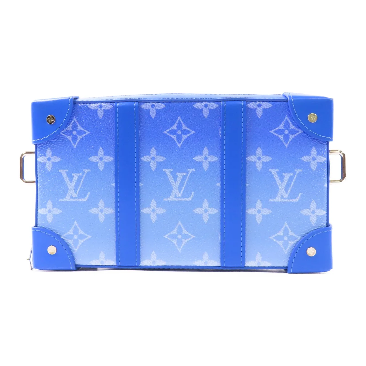 LOUIS VUITTON Soft Trunk M45432 肩背包 塗層帆布 藍色 / 白色 / Blue/White 塗層帆布 中古品A - 縮圖 2