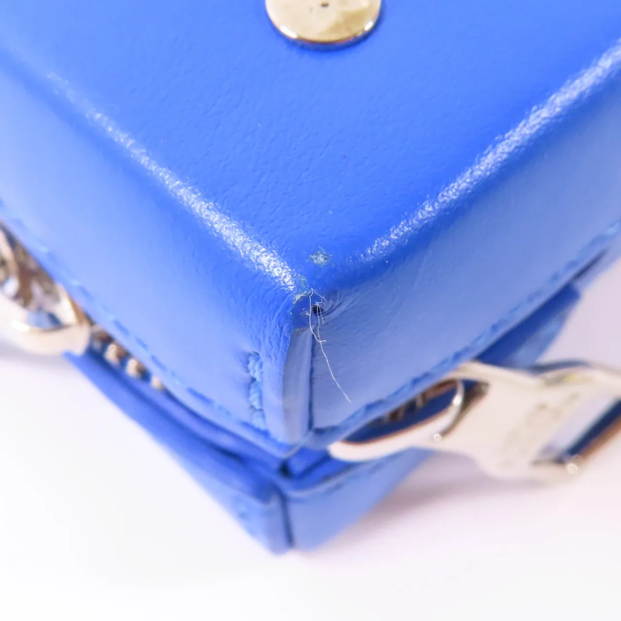 LOUIS VUITTON Soft Trunk M45432 肩背包 塗層帆布 藍色 / 白色 / Blue/White 塗層帆布 中古品A - 縮圖 9