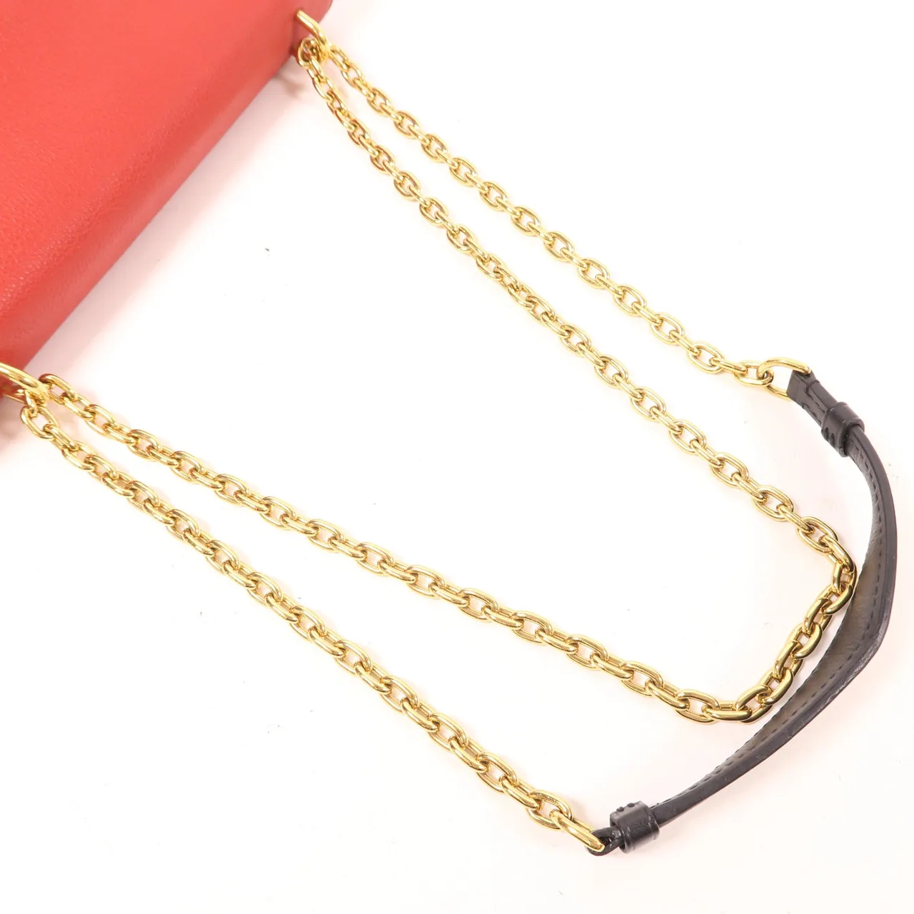 LOUIS VUITTON Saint Placide M43713 肩背包 塗層帆布 棕色 / 紅色 / Marron/Red 塗層帆布 中古品A - 縮圖 8