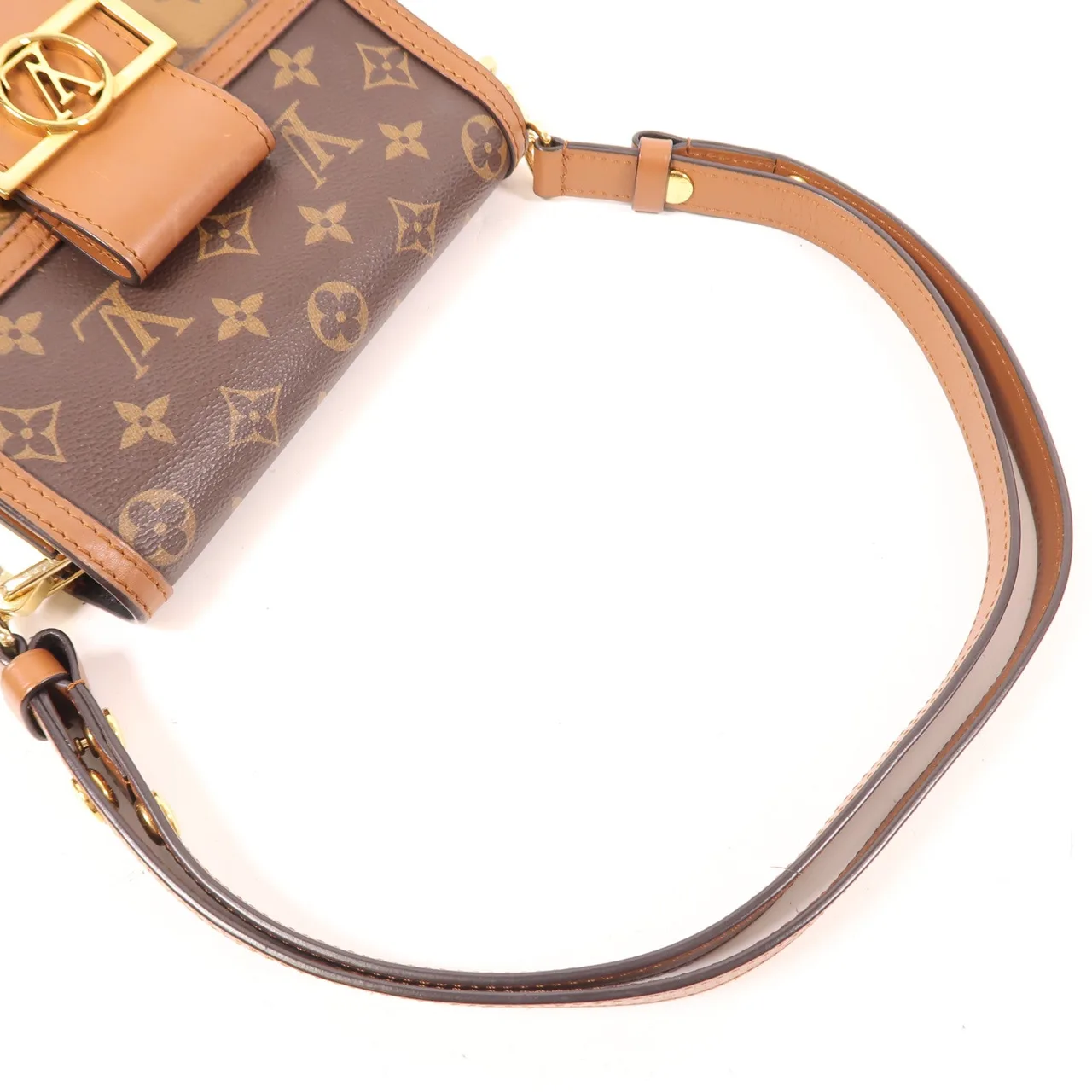 LOUIS VUITTON Mini Dauphine M45959 肩背包 塗層帆布 棕色 / Brown 塗層帆布 中古品B - 縮圖 8