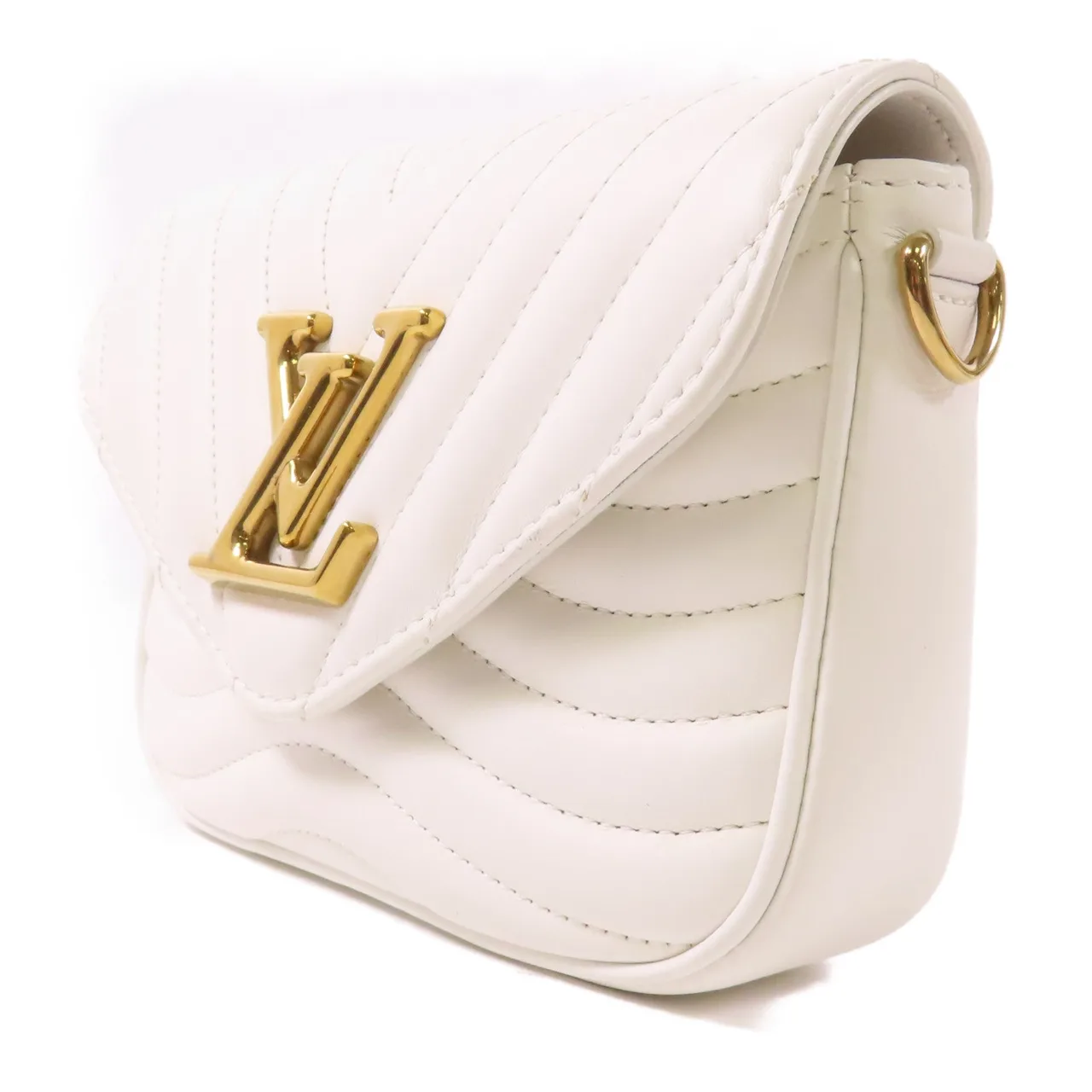 LOUIS VUITTON Multi Pochette M56466 肩背包 牛皮 白色 / White 牛皮 中古品A - 縮圖 3