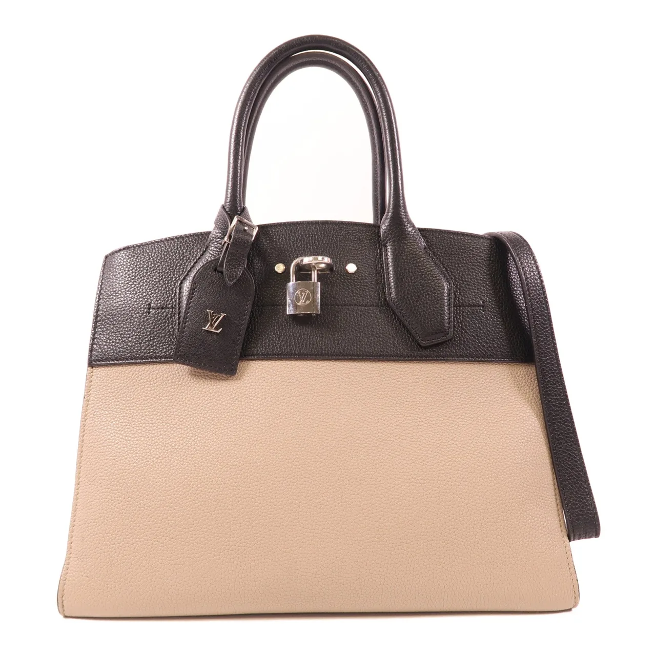 LOUIS VUITTON Steamer M54314 2-Way Bag Calfskin 黑色 / 米色 / Black/Beige