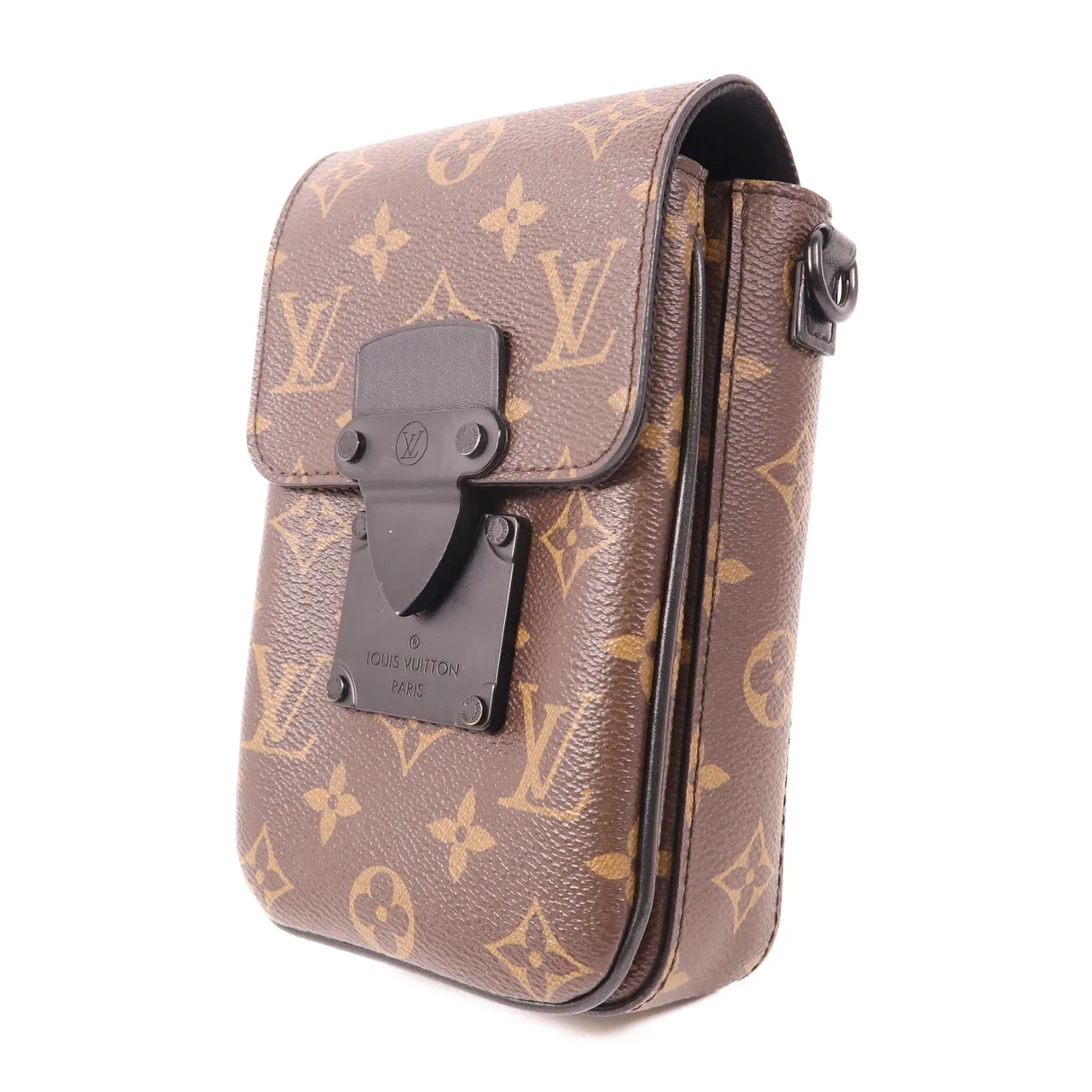 LOUIS VUITTON S-Lock M81522 肩背包 塗層帆布 棕色 / Brown 塗層帆布 中古品A - 縮圖 3