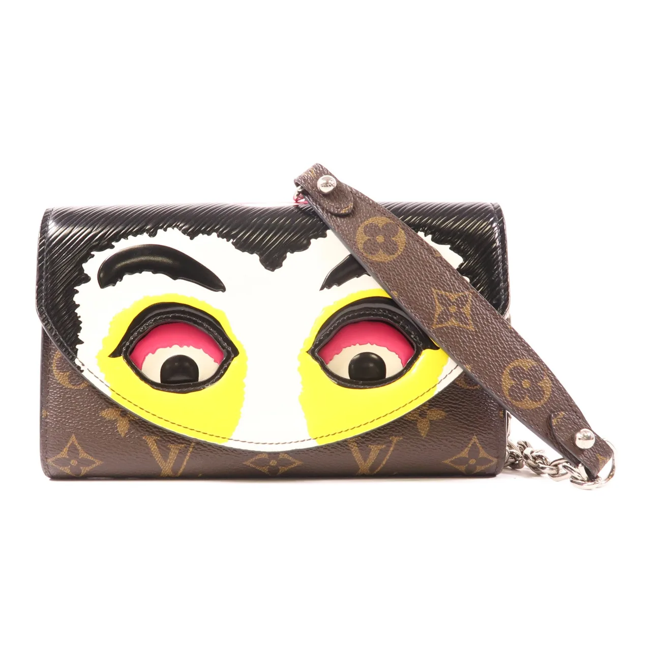 LOUIS VUITTON M67256 Shoulder Bag Coated Canvas 棕色 / BR/BK/WH/YL/PK