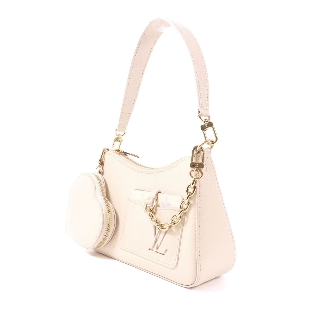 LOUIS VUITTON Marellini M22941 兩用包 皮革 米色 / Beige 皮革 中古品A - 縮圖 3