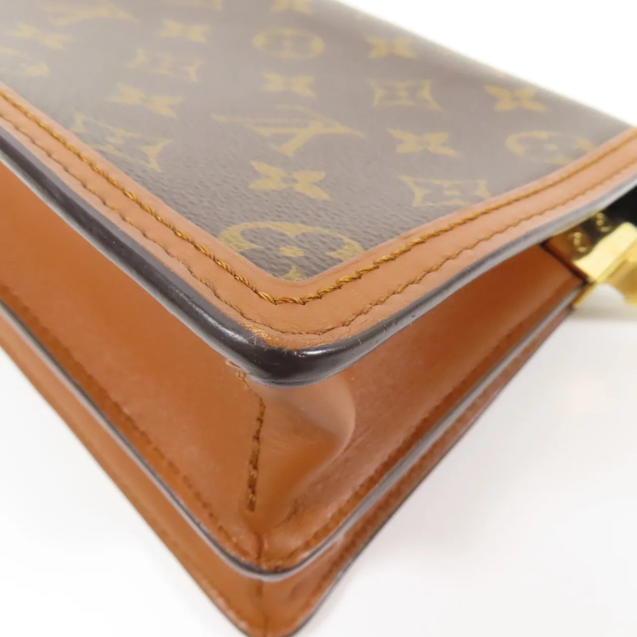 LOUIS VUITTON Mini Dauphine M44580 肩背包 塗層帆布 棕色 / Brown/Marron 塗層帆布 中古品B - 縮圖 8