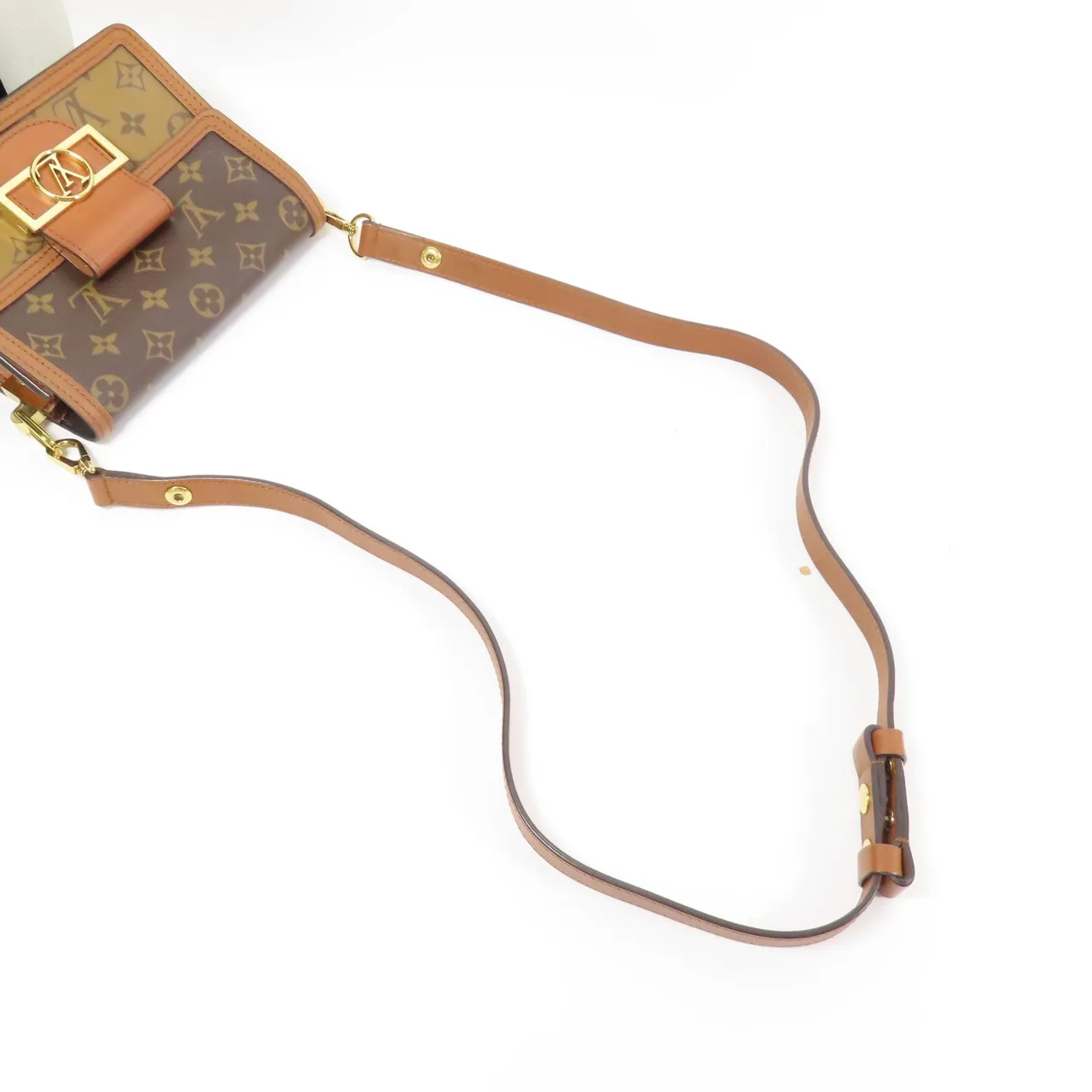 LOUIS VUITTON Mini Dauphine M44580 肩背包 塗層帆布 棕色 / Brown/Marron 塗層帆布 中古品B - 縮圖 10