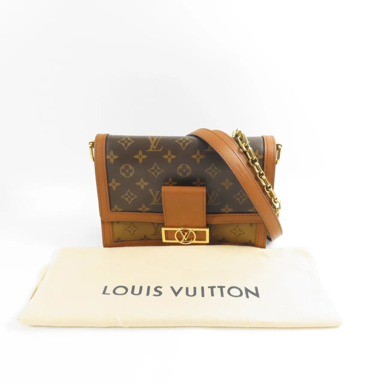 LOUIS VUITTON Dauphine M44391 兩用包 塗層帆布 棕色 / Brown/Marron 塗層帆布 中古品B - 縮圖 12