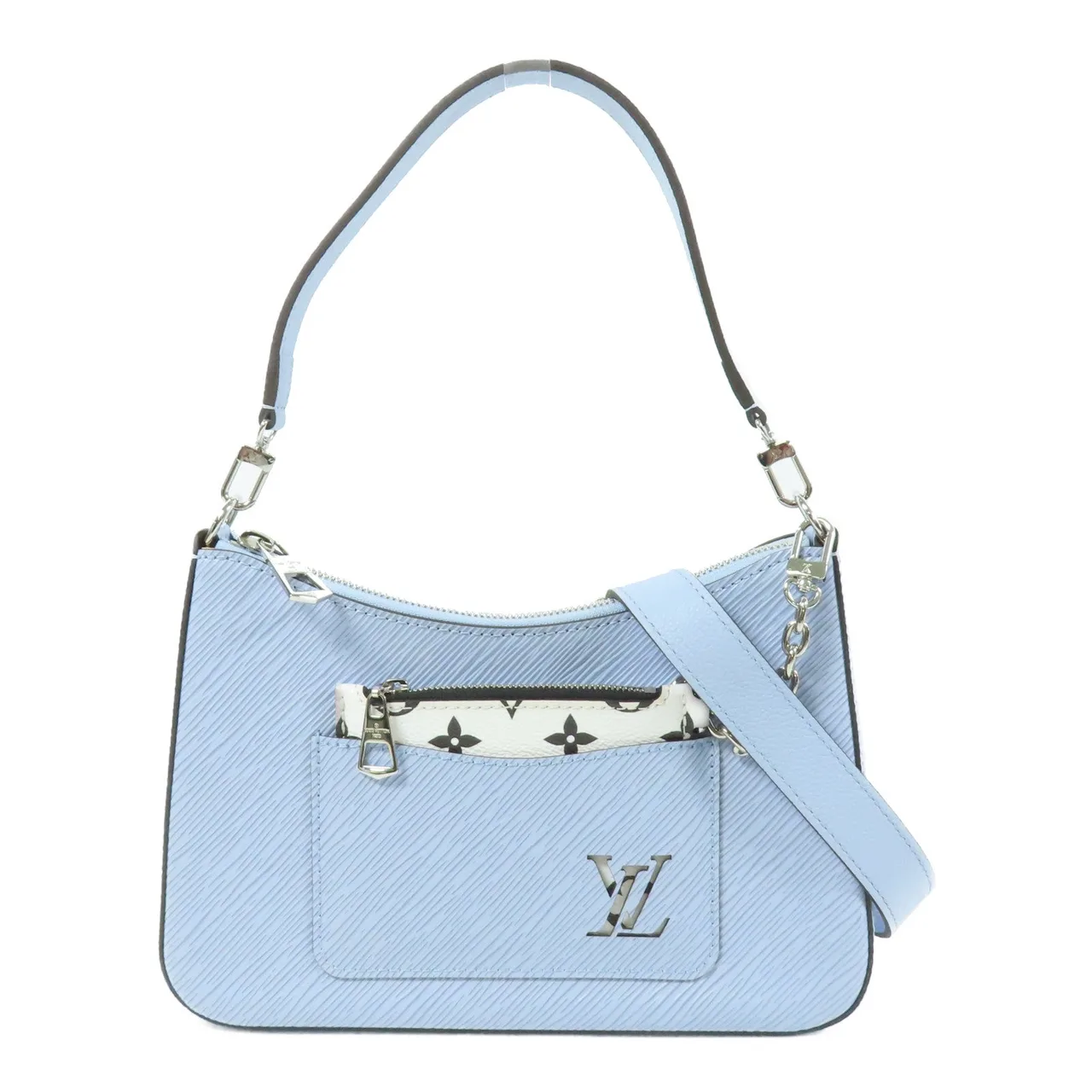 LOUIS VUITTON Marelle M59486 2-Way Bag Calfskin 藍色 / Light Blue