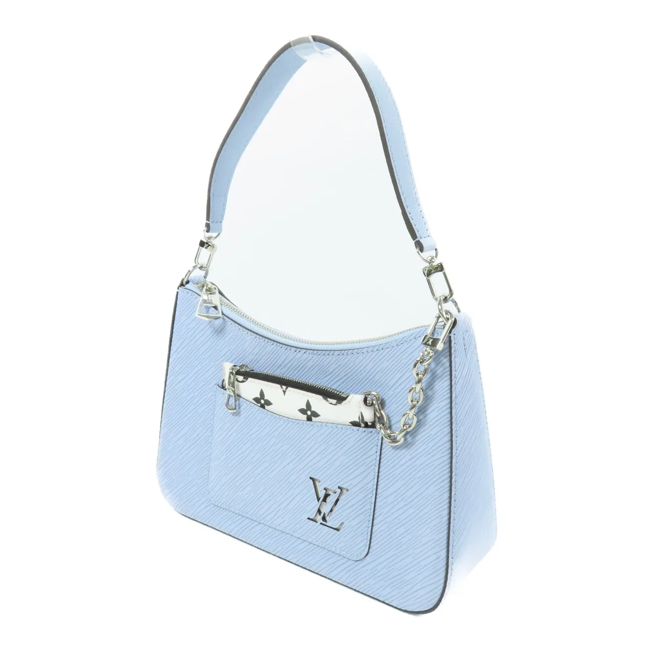 LOUIS VUITTON Marelle M59486 兩用包 牛皮 藍色 / Light Blue 牛皮 中古品A - 縮圖 3