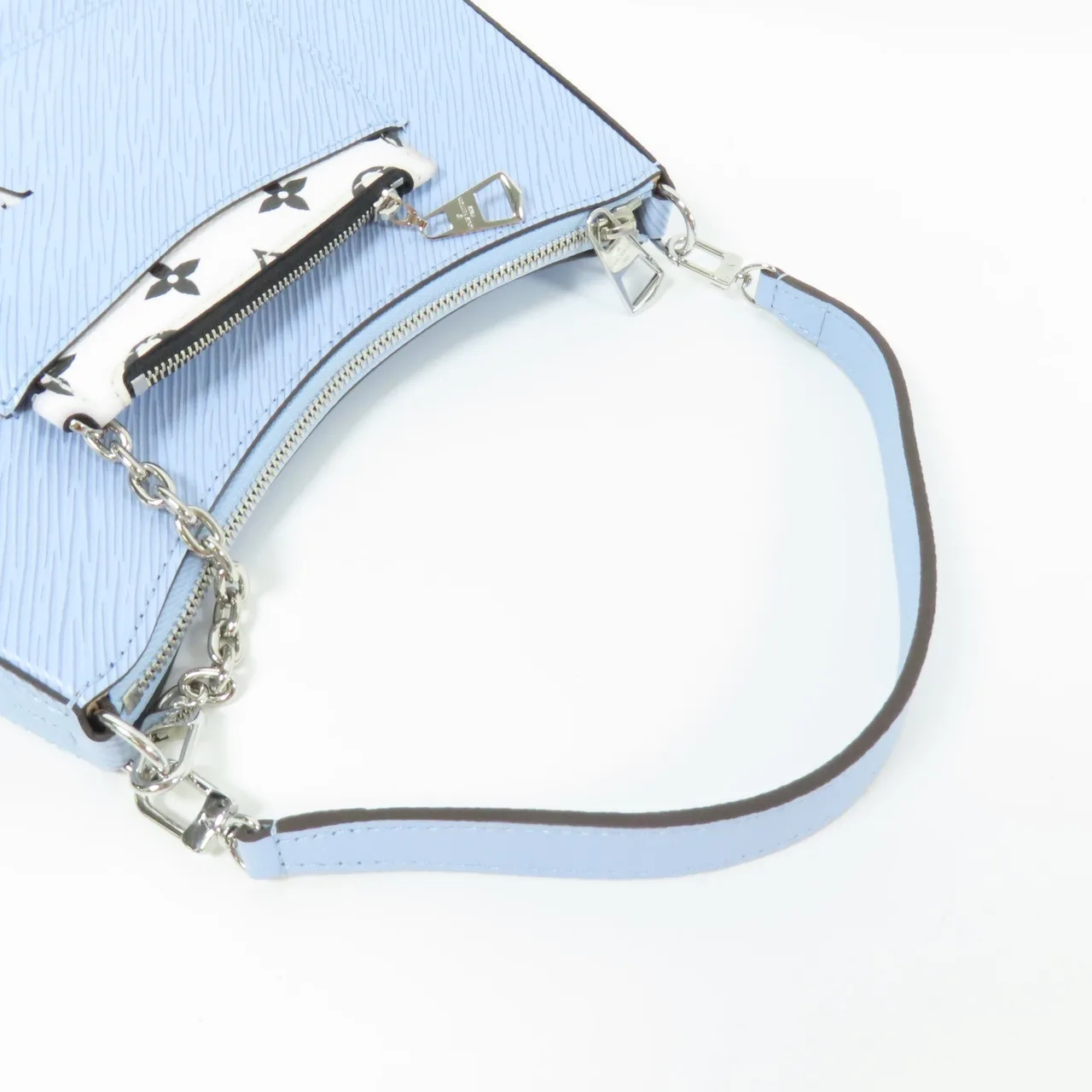 LOUIS VUITTON Marelle M59486 兩用包 牛皮 藍色 / Light Blue 牛皮 中古品A - 縮圖 7