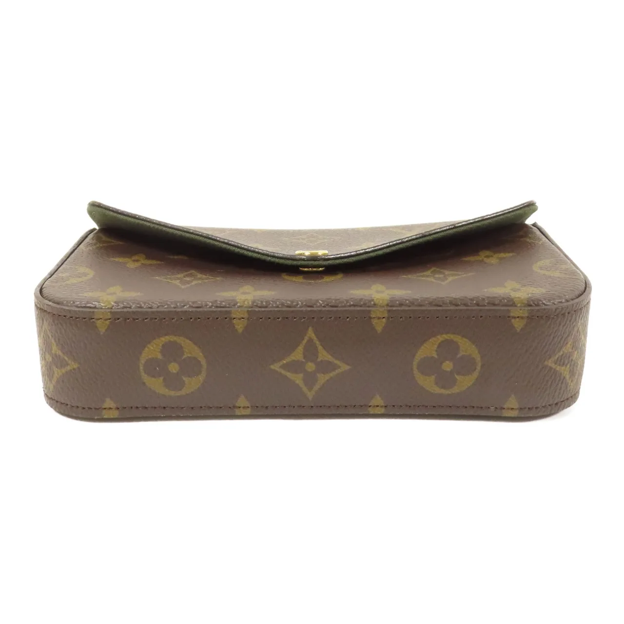 LOUIS VUITTON Felicie M80091 肩背包 塗層帆布 棕色 / 綠色 / Brown/Marron 塗層帆布 中古品A - 縮圖 4