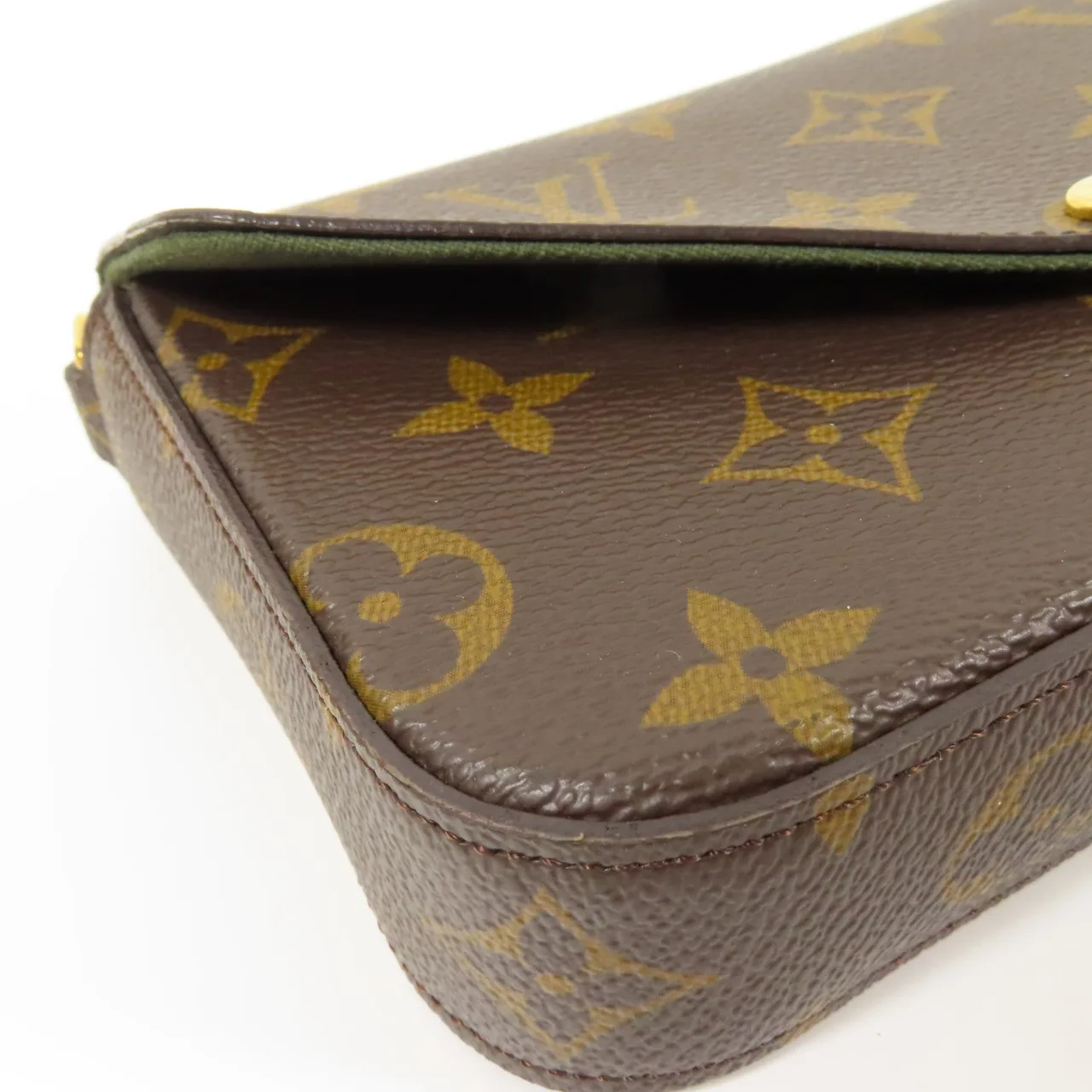 LOUIS VUITTON Felicie M80091 肩背包 塗層帆布 棕色 / 綠色 / Brown/Marron 塗層帆布 中古品A - 縮圖 7