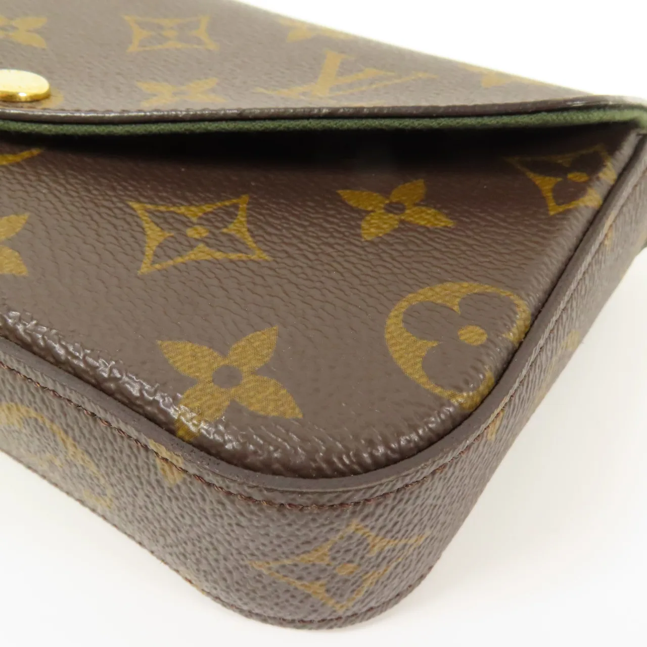 LOUIS VUITTON Felicie M80091 肩背包 塗層帆布 棕色 / 綠色 / Brown/Marron 塗層帆布 中古品A - 縮圖 8