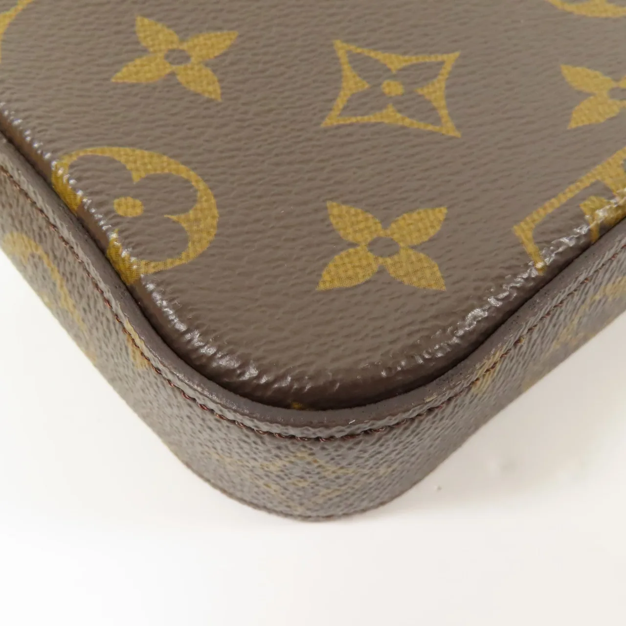 LOUIS VUITTON Felicie M80091 肩背包 塗層帆布 棕色 / 綠色 / Brown/Marron 塗層帆布 中古品A - 縮圖 9