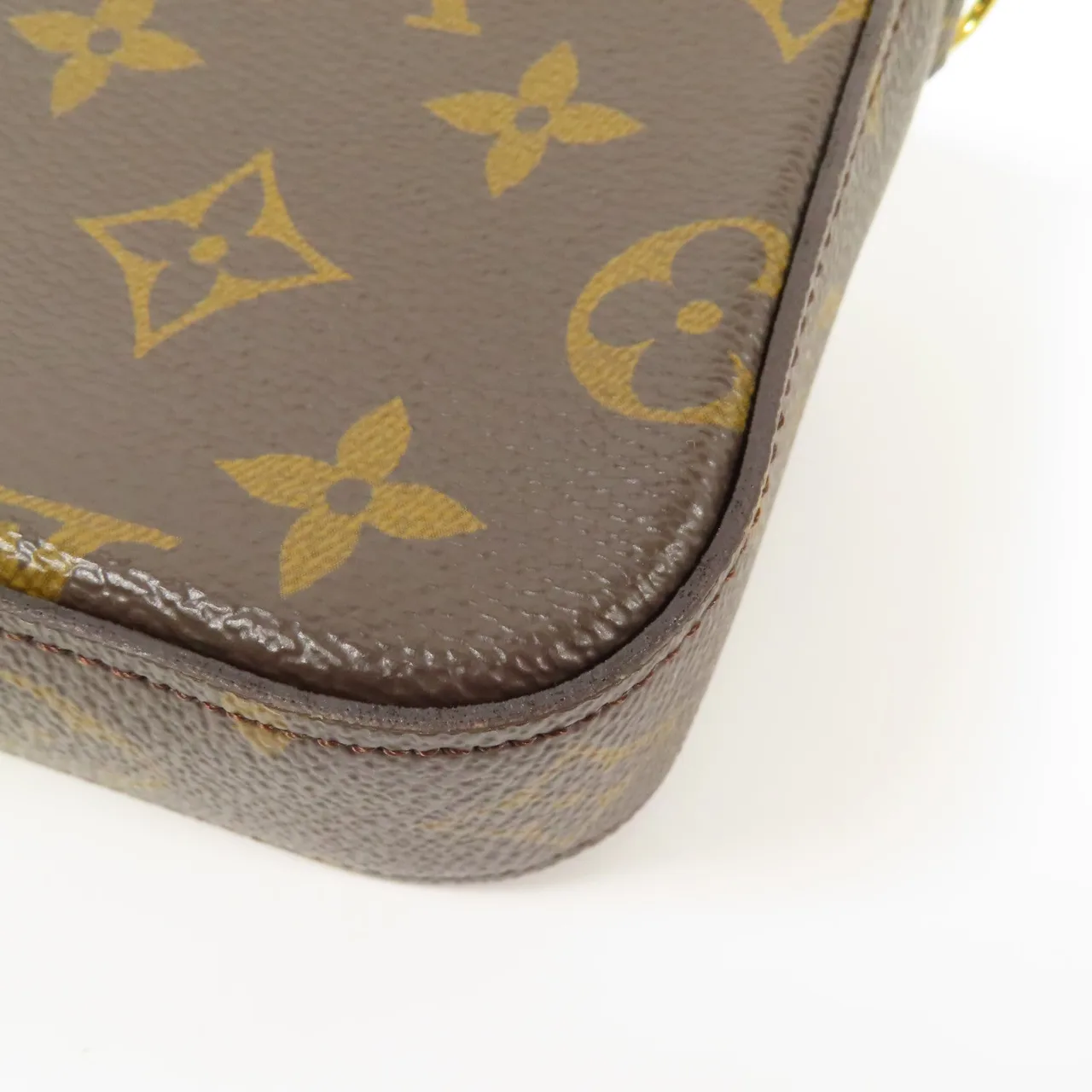 LOUIS VUITTON Felicie M80091 肩背包 塗層帆布 棕色 / 綠色 / Brown/Marron 塗層帆布 中古品A - 縮圖 10