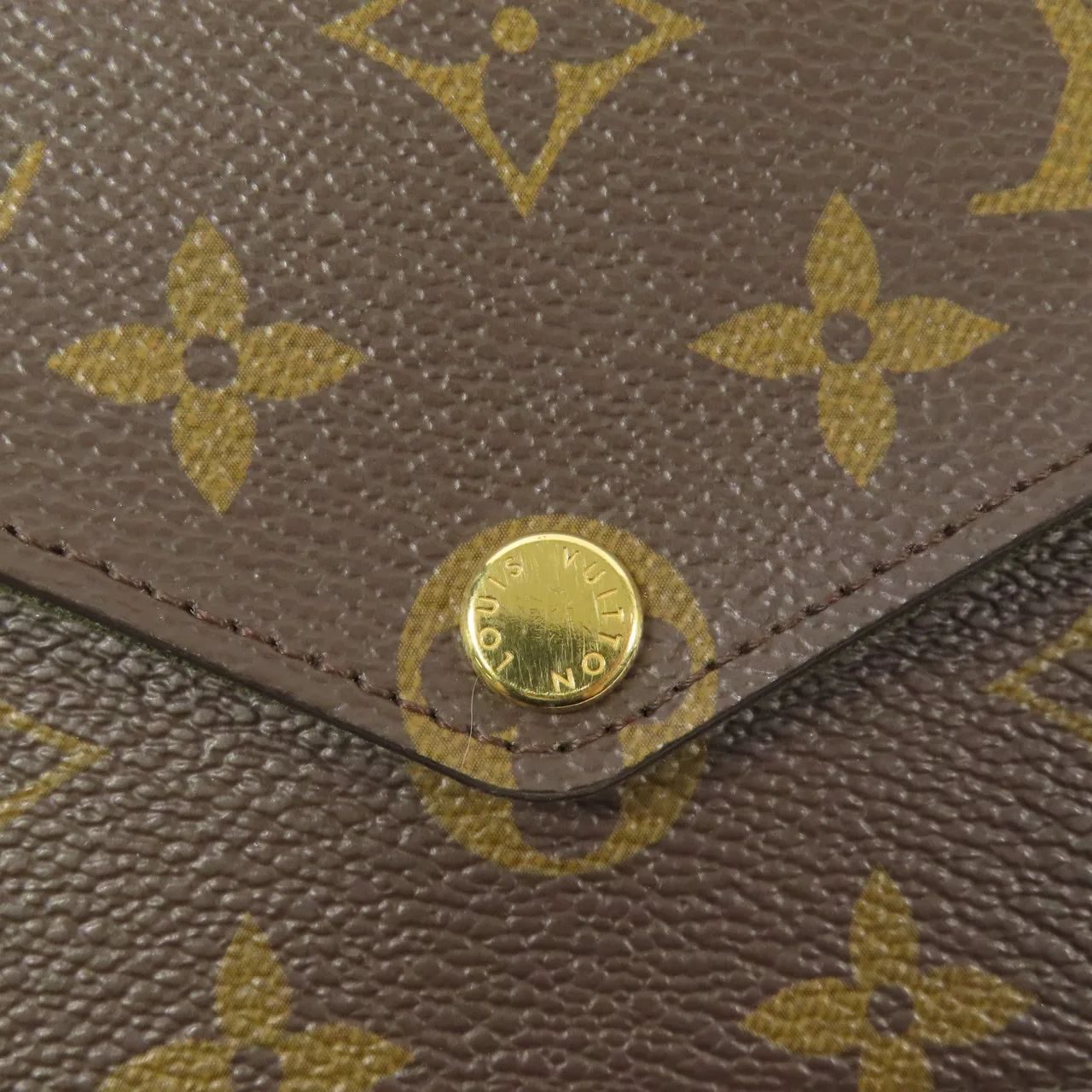 LOUIS VUITTON Felicie M80091 肩背包 塗層帆布 棕色 / 綠色 / Brown/Marron 塗層帆布 中古品A - 縮圖 12
