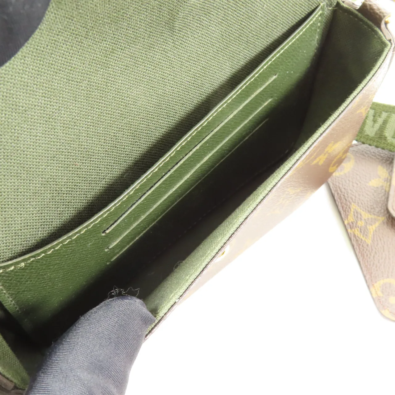 LOUIS VUITTON Felicie M80091 肩背包 塗層帆布 棕色 / 綠色 / Brown/Marron 塗層帆布 中古品A - 縮圖 14