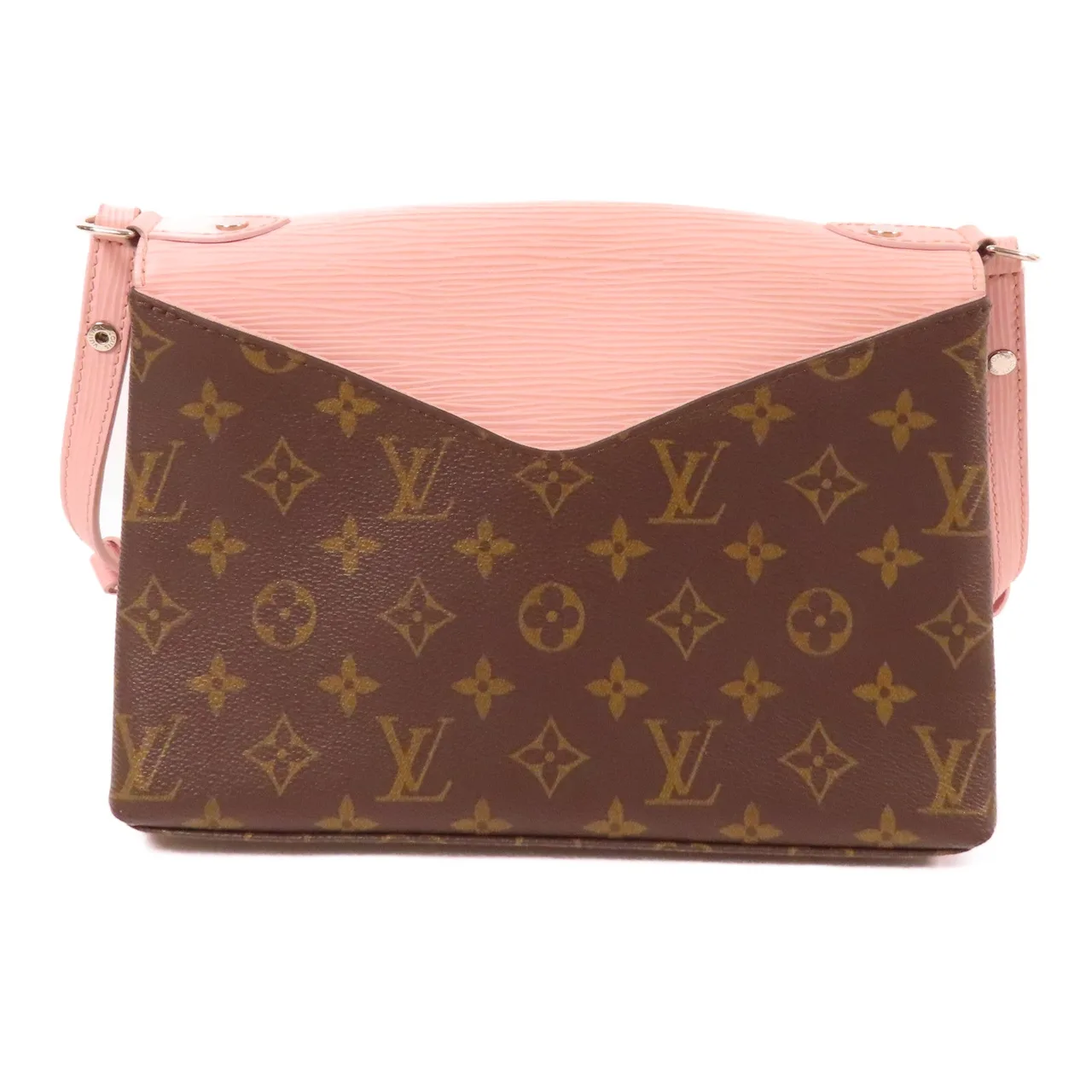 LOUIS VUITTON Saint Michel M44033 肩背包 塗層帆布 棕色 / 粉色 / Brown/Pink 塗層帆布 中古品A - 縮圖 2