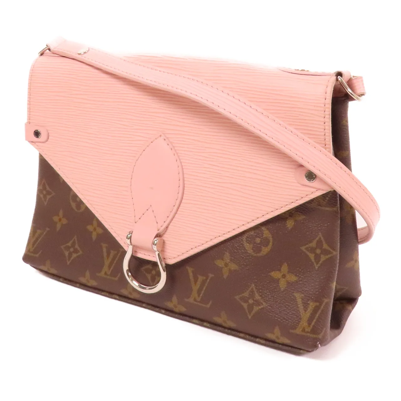 LOUIS VUITTON Saint Michel M44033 肩背包 塗層帆布 棕色 / 粉色 / Brown/Pink 塗層帆布 中古品A - 縮圖 3