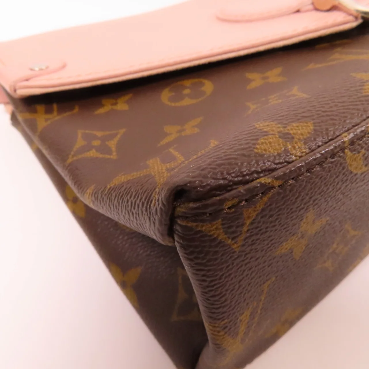 LOUIS VUITTON Saint Michel M44033 肩背包 塗層帆布 棕色 / 粉色 / Brown/Pink 塗層帆布 中古品A - 縮圖 5