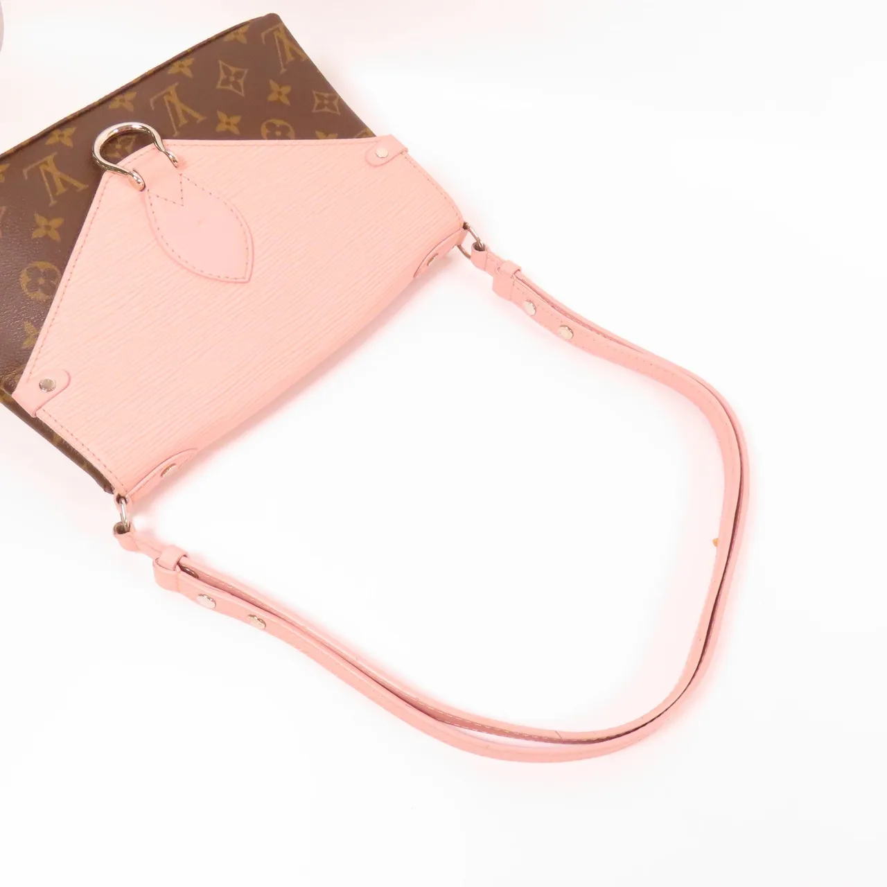 LOUIS VUITTON Saint Michel M44033 肩背包 塗層帆布 棕色 / 粉色 / Brown/Pink 塗層帆布 中古品A - 縮圖 9
