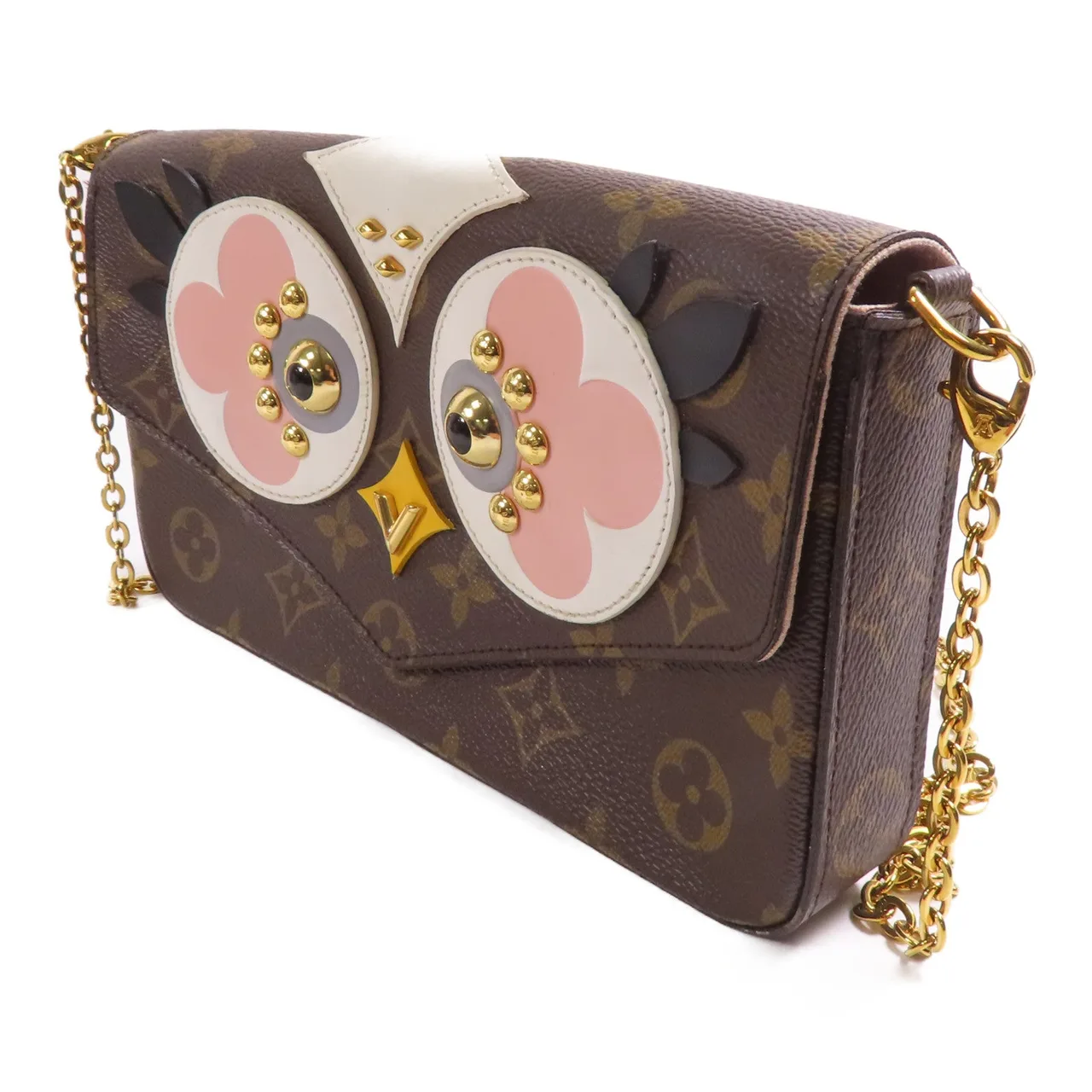 LOUIS VUITTON Felicie M62415 肩背包 塗層帆布 棕色 / Brown/Multicolor 塗層帆布 中古品B - 縮圖 3