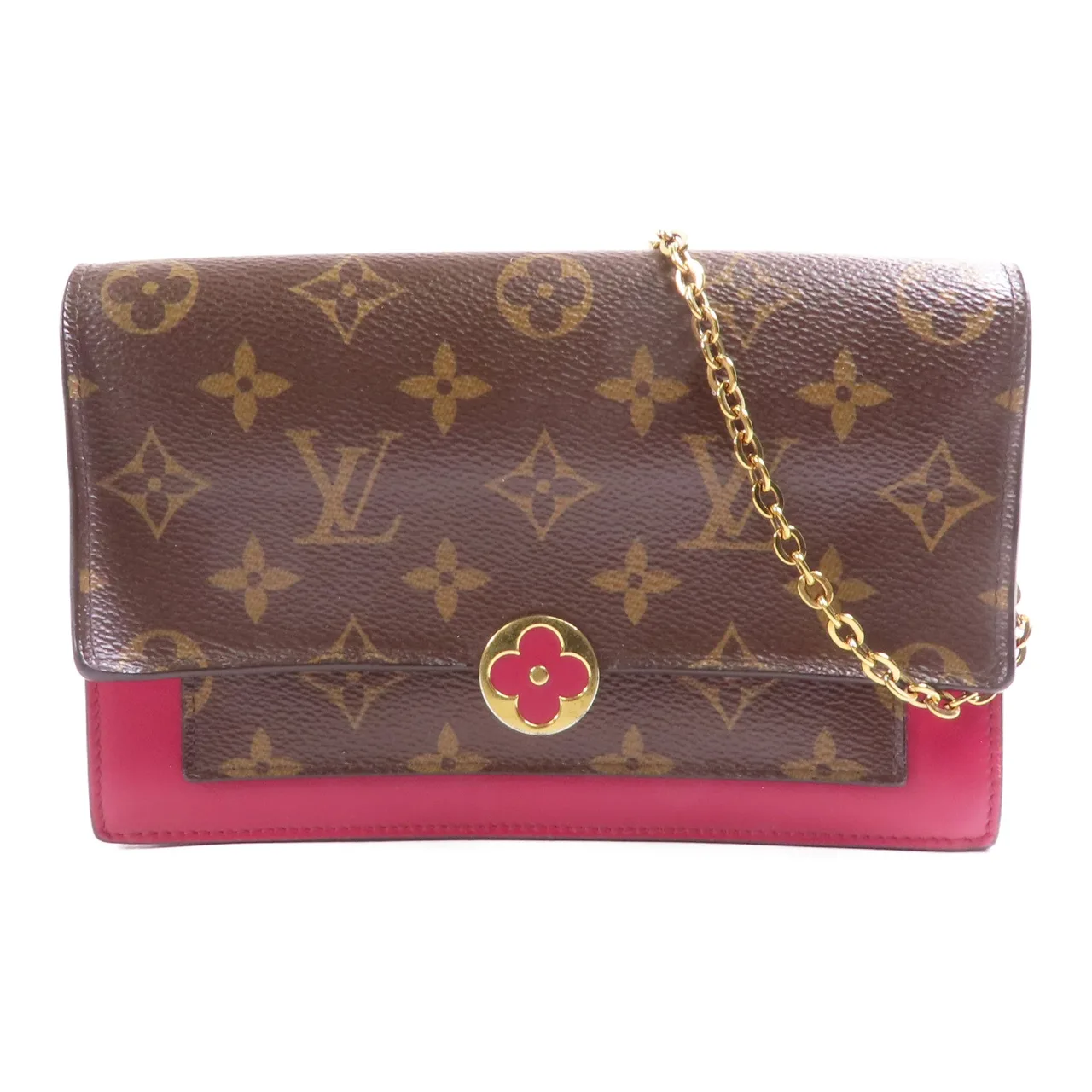 LOUIS VUITTON M69578 Shoulder Bag Coated Canvas 棕色 / 紅色 / Brown/Red