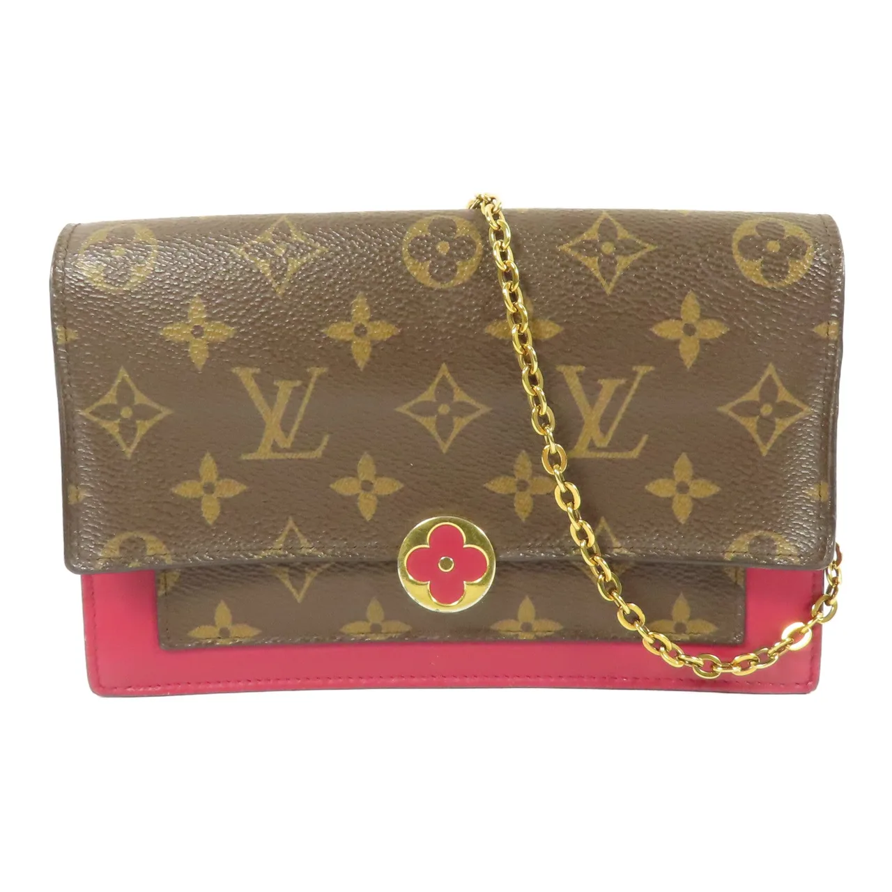 LOUIS VUITTON M69578 Shoulder Bag Coated Canvas 棕色 / 紅色 / Brown/Red