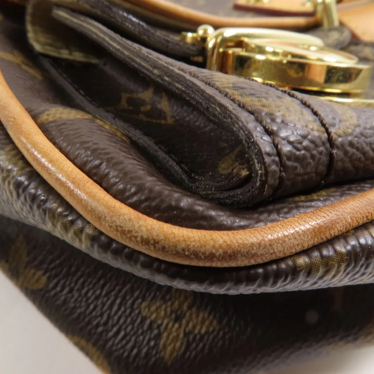 LOUIS VUITTON Hudson M40027 肩背包 塗層帆布 棕色 / Brown/Marron 塗層帆布 中古品B - 縮圖 8