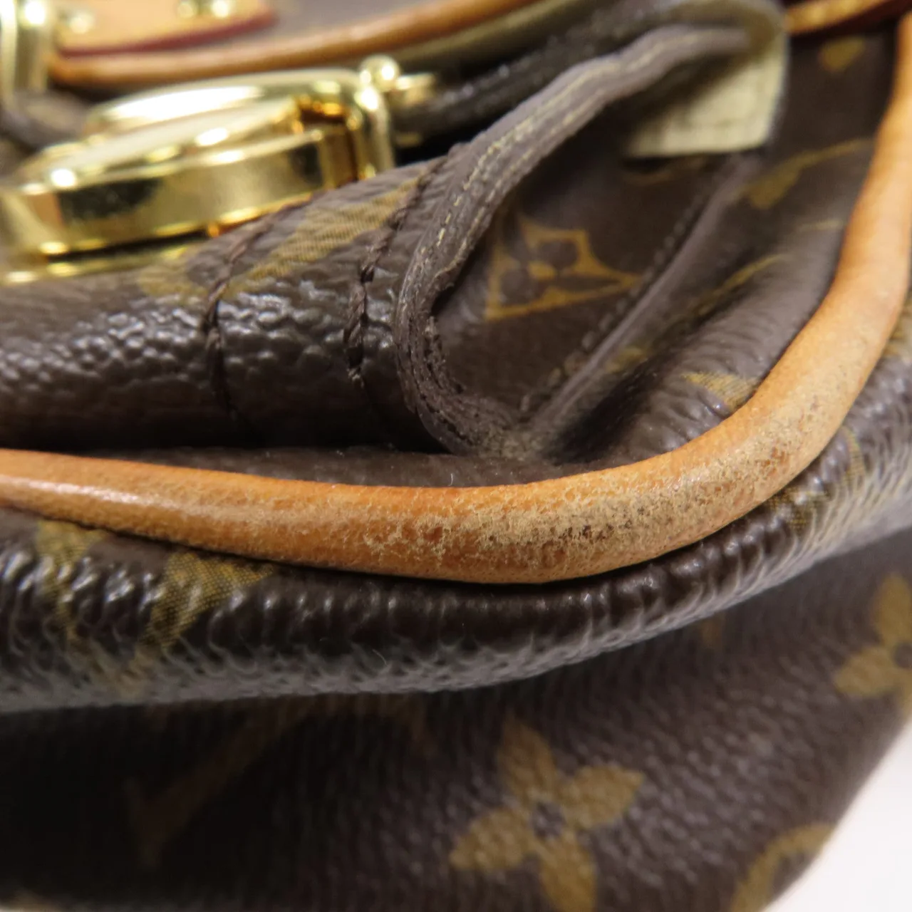 LOUIS VUITTON Hudson M40027 肩背包 塗層帆布 棕色 / Brown/Marron 塗層帆布 中古品B - 縮圖 9