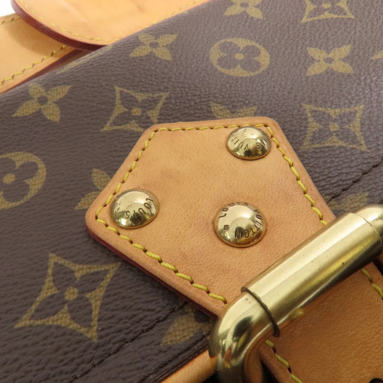 LOUIS VUITTON Hudson M40027 肩背包 塗層帆布 棕色 / Brown/Marron 塗層帆布 中古品B - 縮圖 13