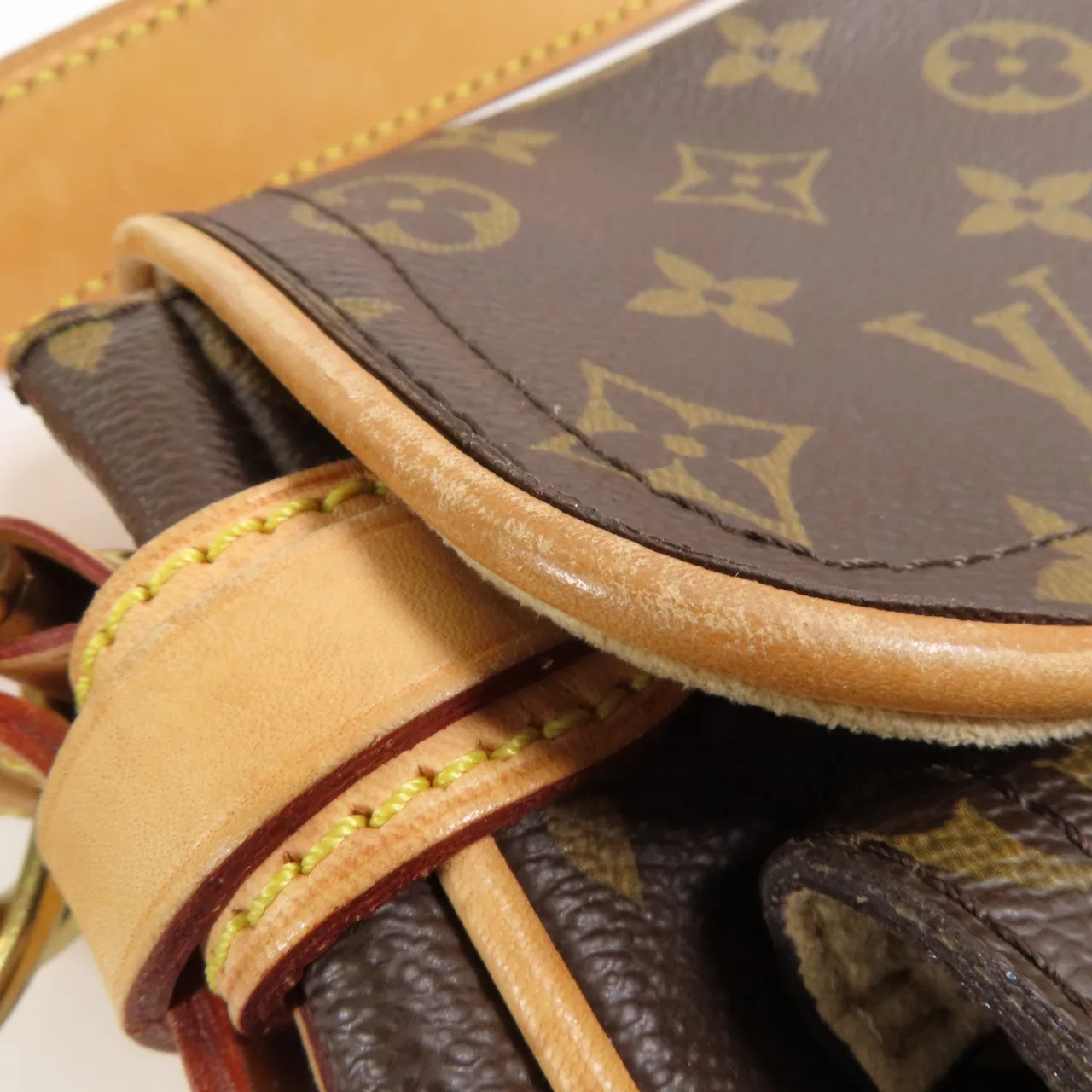 LOUIS VUITTON Hudson M40027 肩背包 塗層帆布 棕色 / Brown/Marron 塗層帆布 中古品B - 縮圖 14