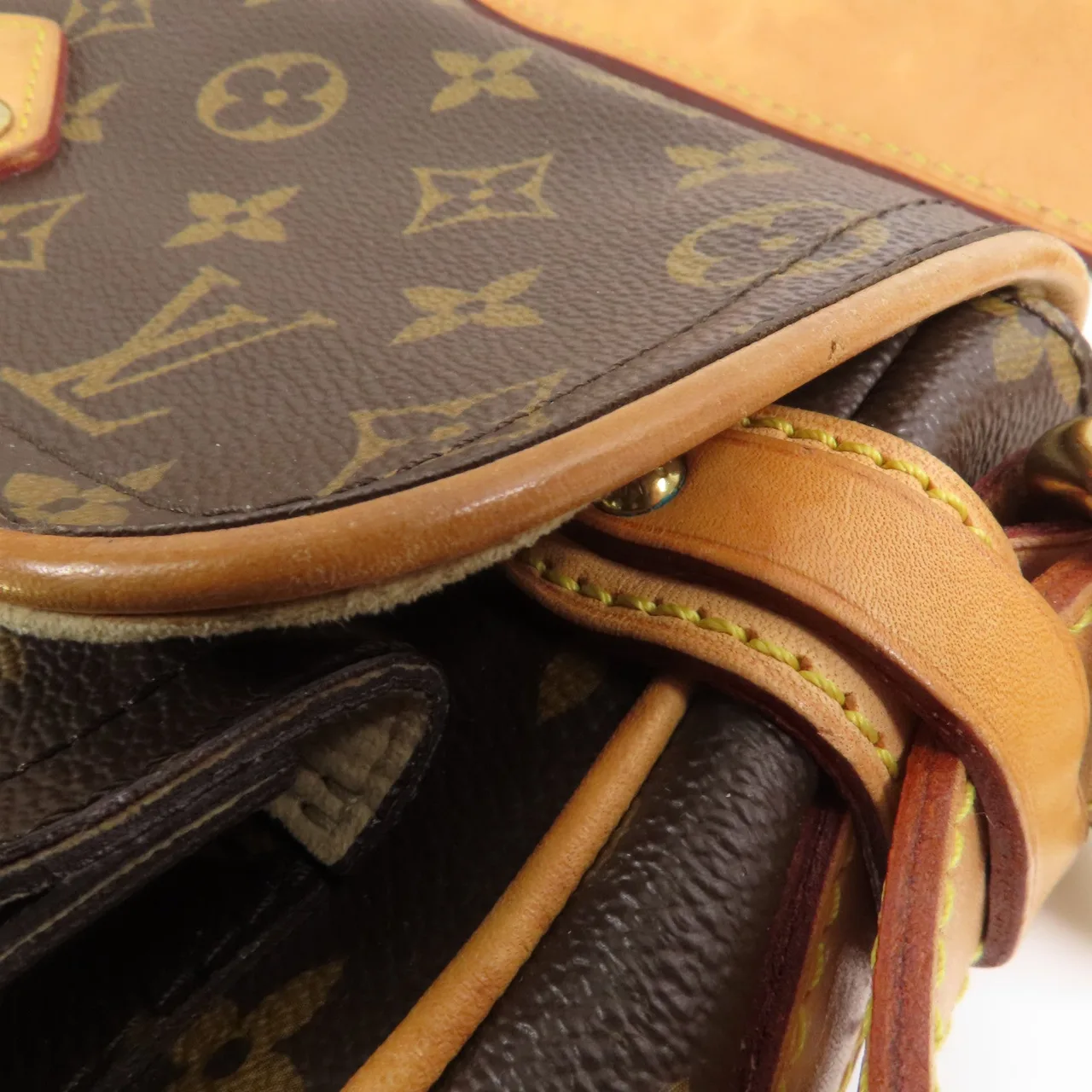 LOUIS VUITTON Hudson M40027 肩背包 塗層帆布 棕色 / Brown/Marron 塗層帆布 中古品B - 縮圖 15