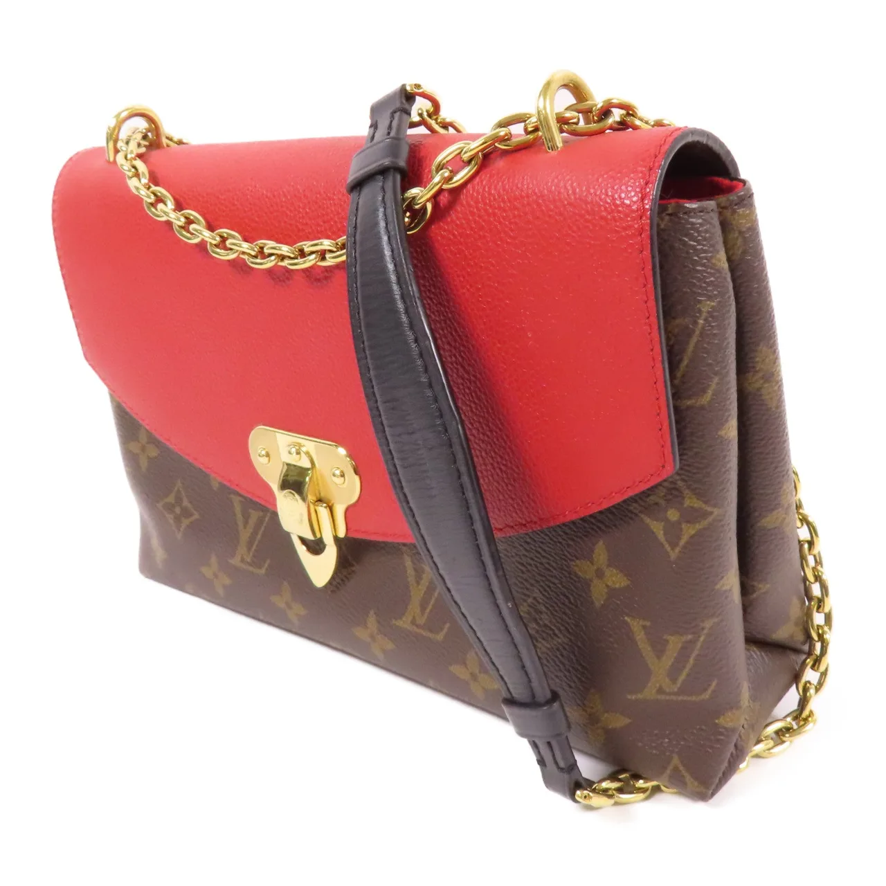 LOUIS VUITTON Saint Placide M43713 肩背包 塗層帆布 棕色 / Brown/Red 塗層帆布 中古品A - 縮圖 2