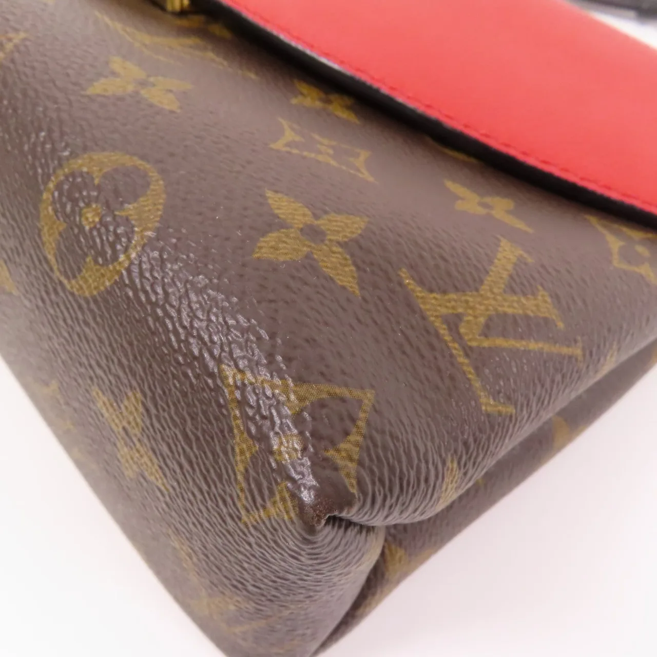 LOUIS VUITTON Saint Placide M43713 肩背包 塗層帆布 棕色 / Brown/Red 塗層帆布 中古品A - 縮圖 6