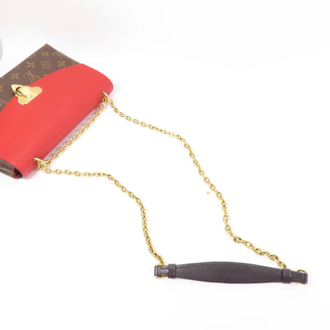 LOUIS VUITTON Saint Placide M43713 肩背包 塗層帆布 棕色 / Brown/Red 塗層帆布 中古品A - 縮圖 9