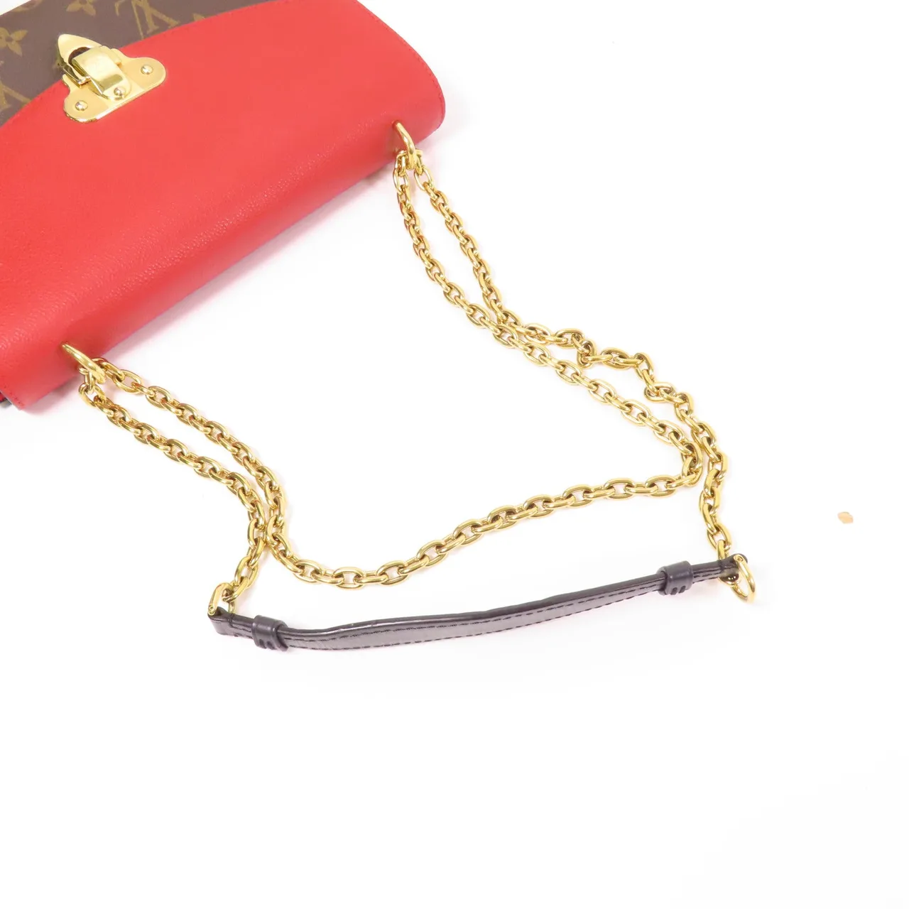 LOUIS VUITTON Saint Placide M43713 肩背包 塗層帆布 棕色 / Brown/Red 塗層帆布 中古品A - 縮圖 10