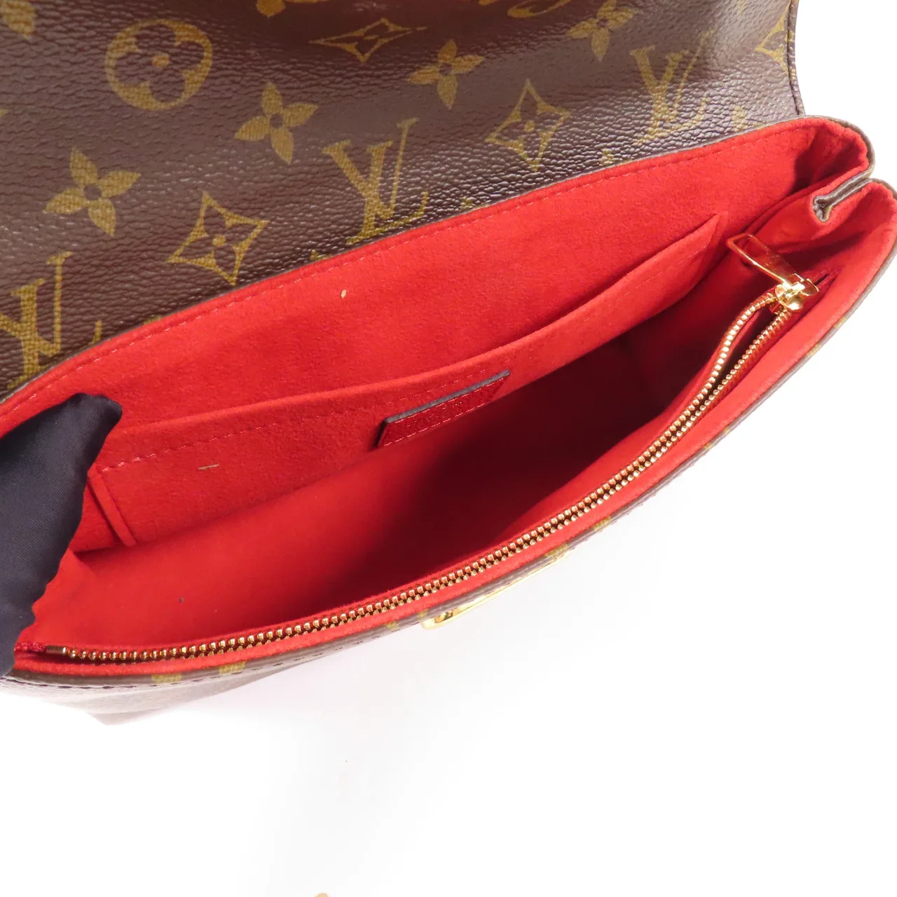 LOUIS VUITTON Saint Placide M43713 肩背包 塗層帆布 棕色 / Brown/Red 塗層帆布 中古品A - 縮圖 14