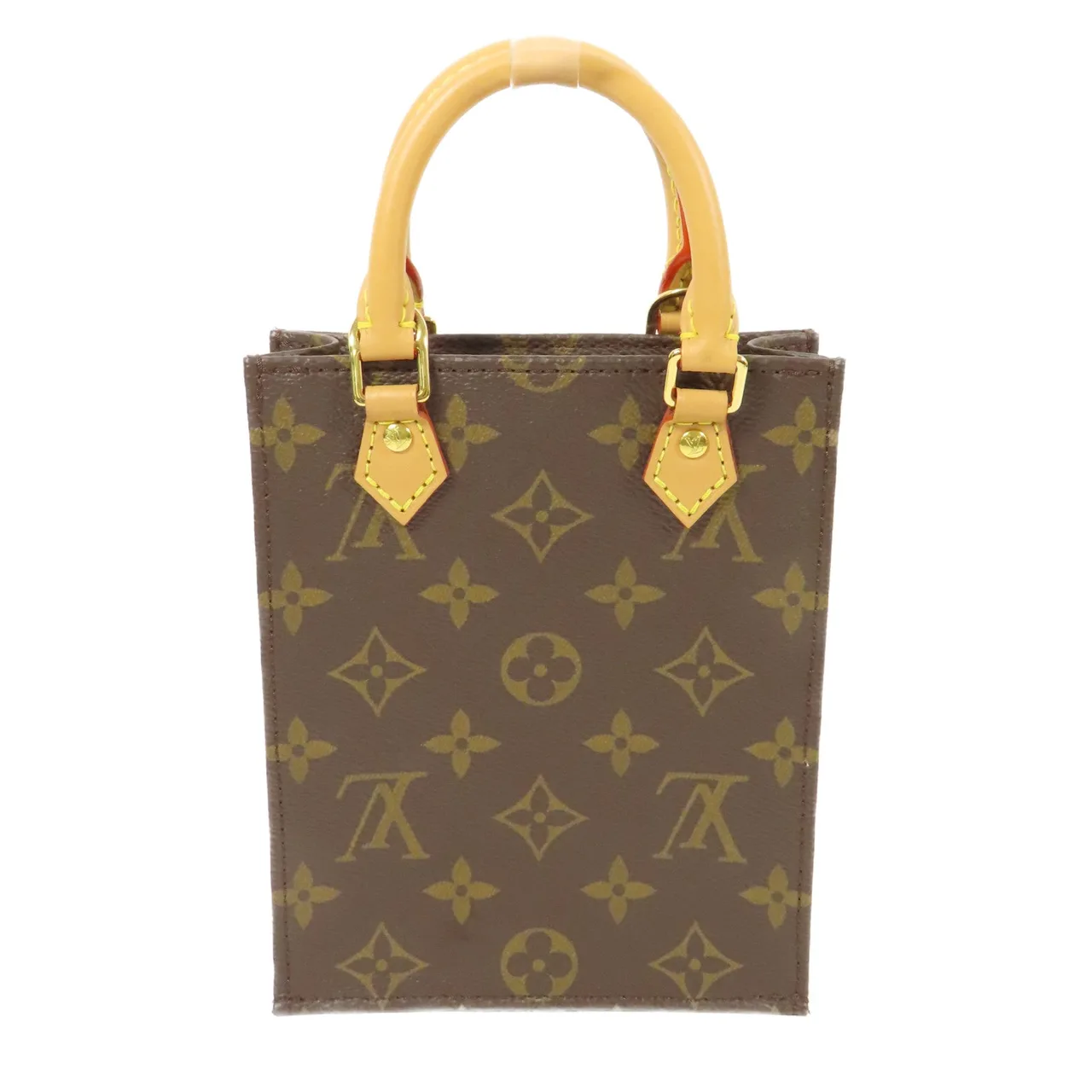 LOUIS VUITTON Petit Sac Plat M69442 兩用包 塗層帆布 棕色 / Brown 塗層帆布 中古品A - 縮圖 2