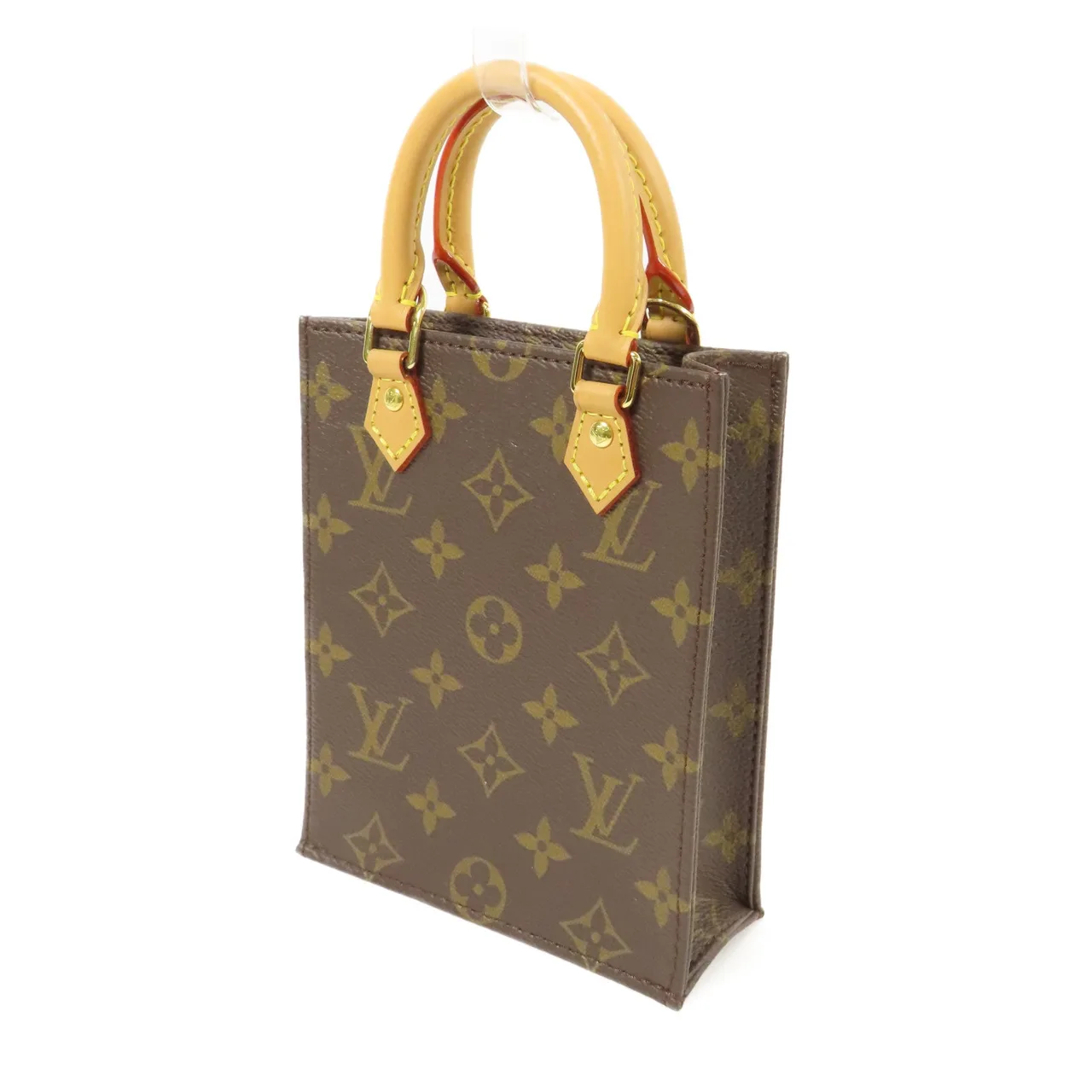 LOUIS VUITTON Petit Sac Plat M69442 兩用包 塗層帆布 棕色 / Brown 塗層帆布 中古品A - 縮圖 3