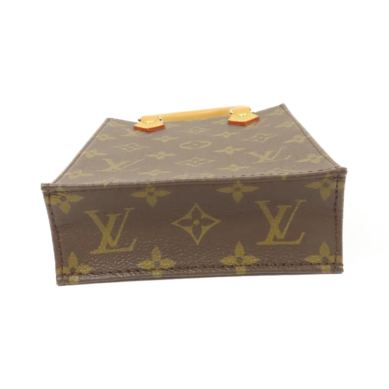 LOUIS VUITTON Petit Sac Plat M69442 兩用包 塗層帆布 棕色 / Brown 塗層帆布 中古品A - 縮圖 4