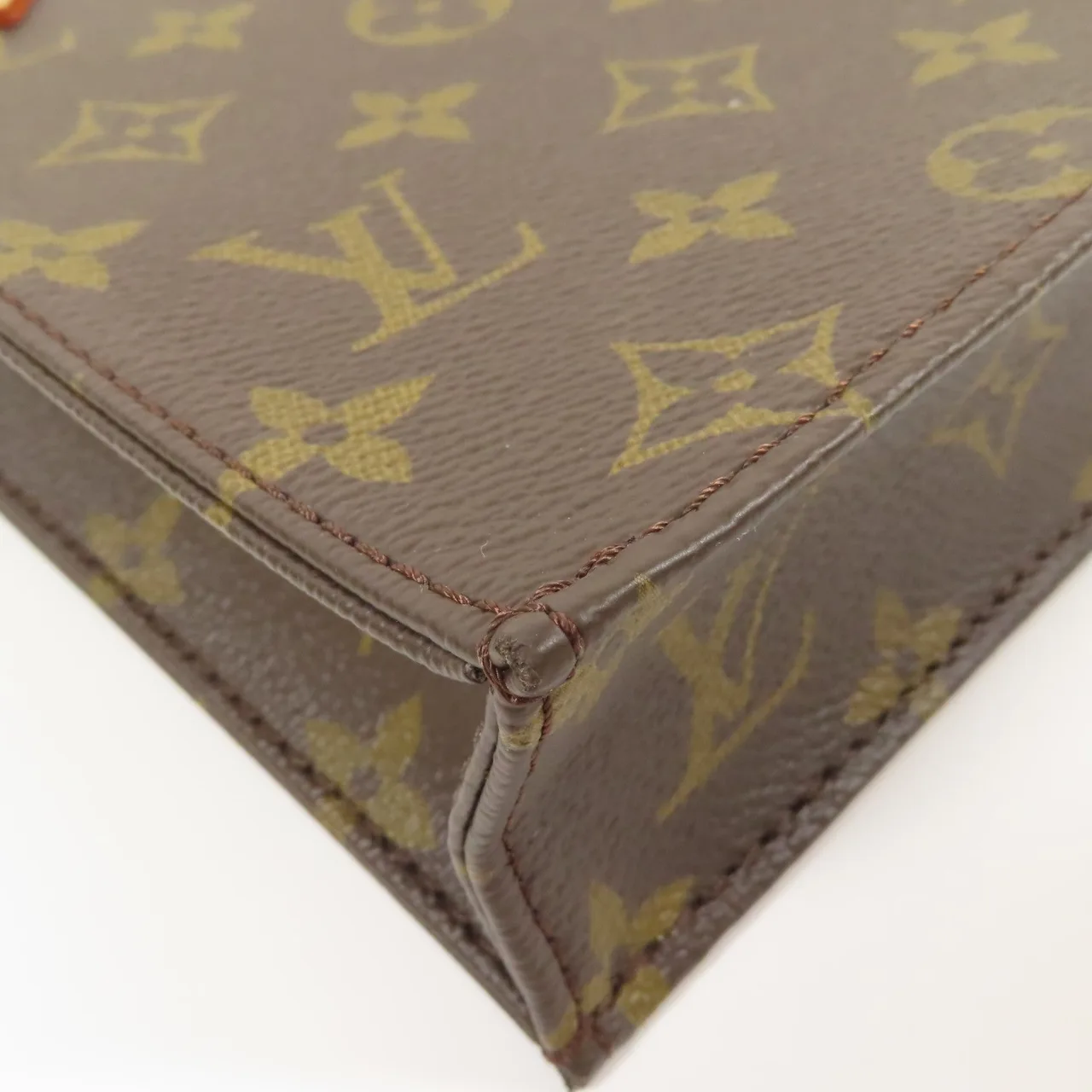 LOUIS VUITTON Petit Sac Plat M69442 兩用包 塗層帆布 棕色 / Brown 塗層帆布 中古品A - 縮圖 5